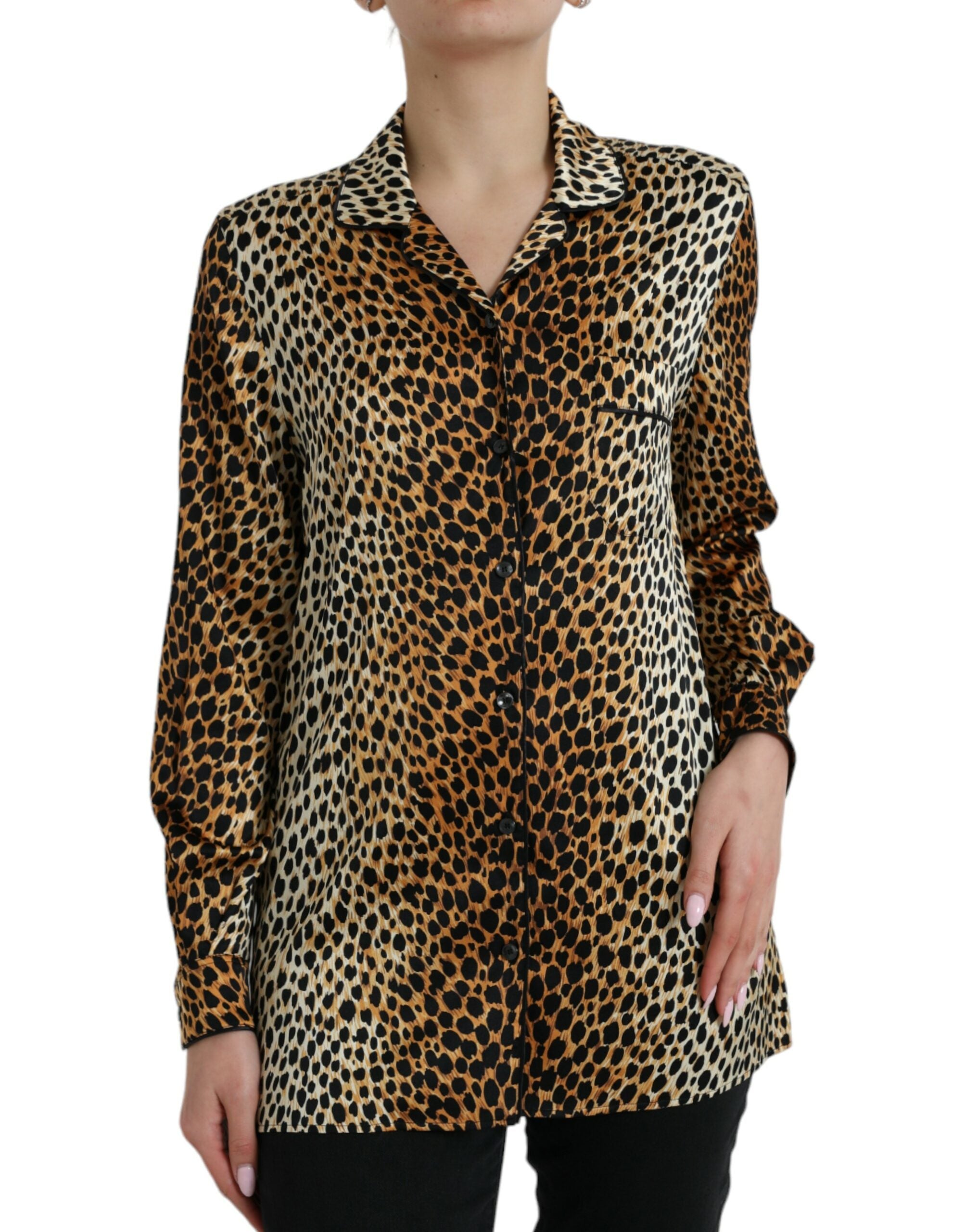 Blouse Dolce & Gabbana imprimé animal marron