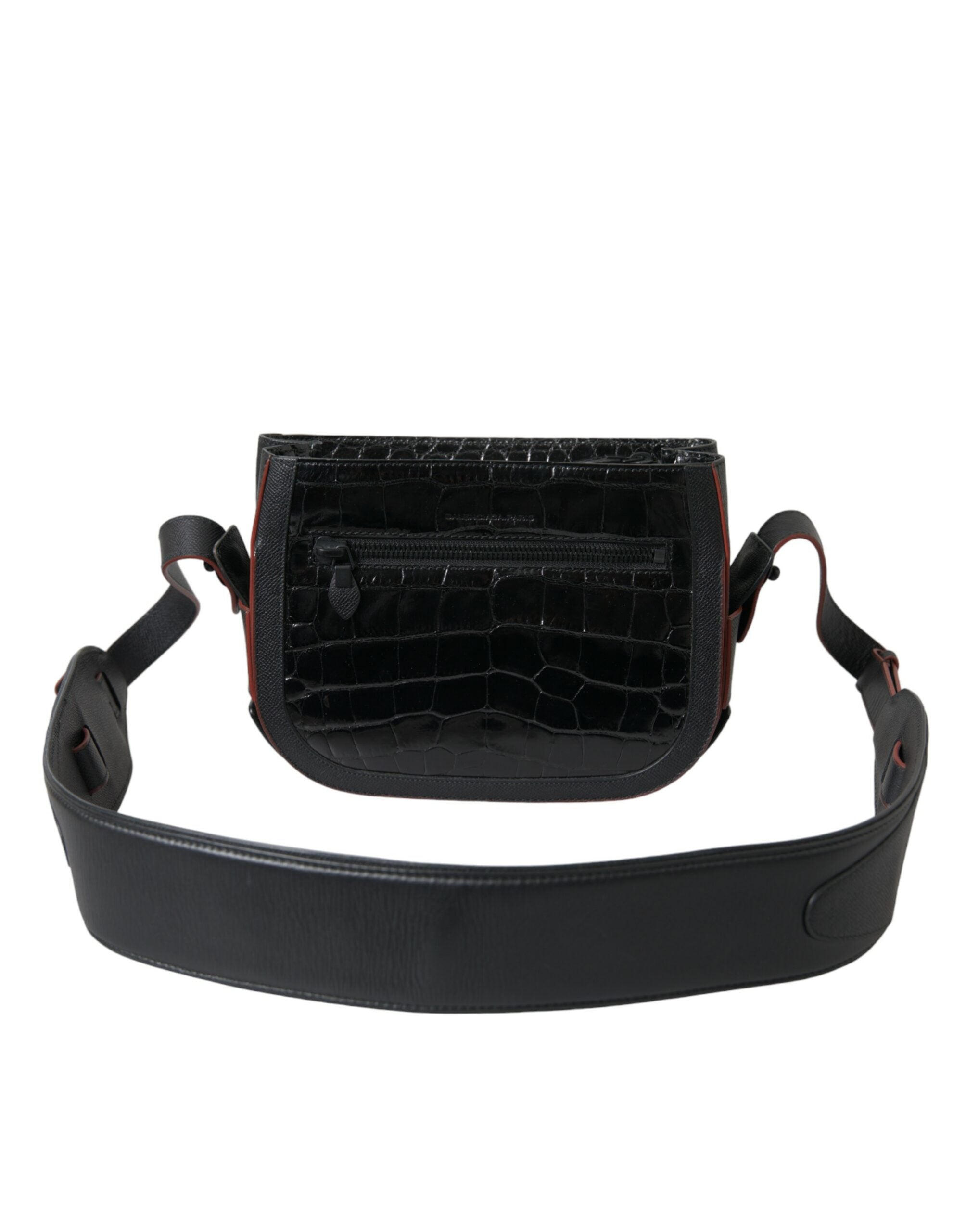 Sac appareil photo Balenciaga Croco noir