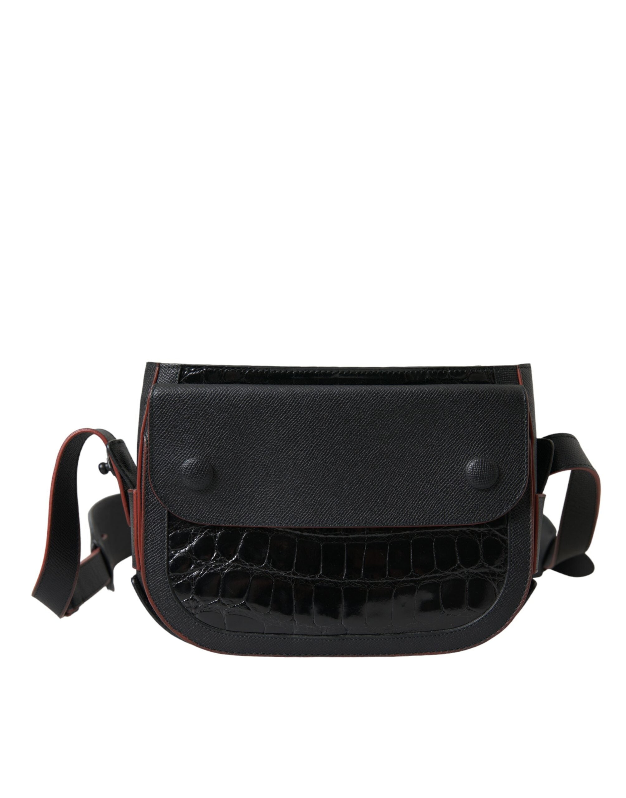 Sac appareil photo Balenciaga Croco noir