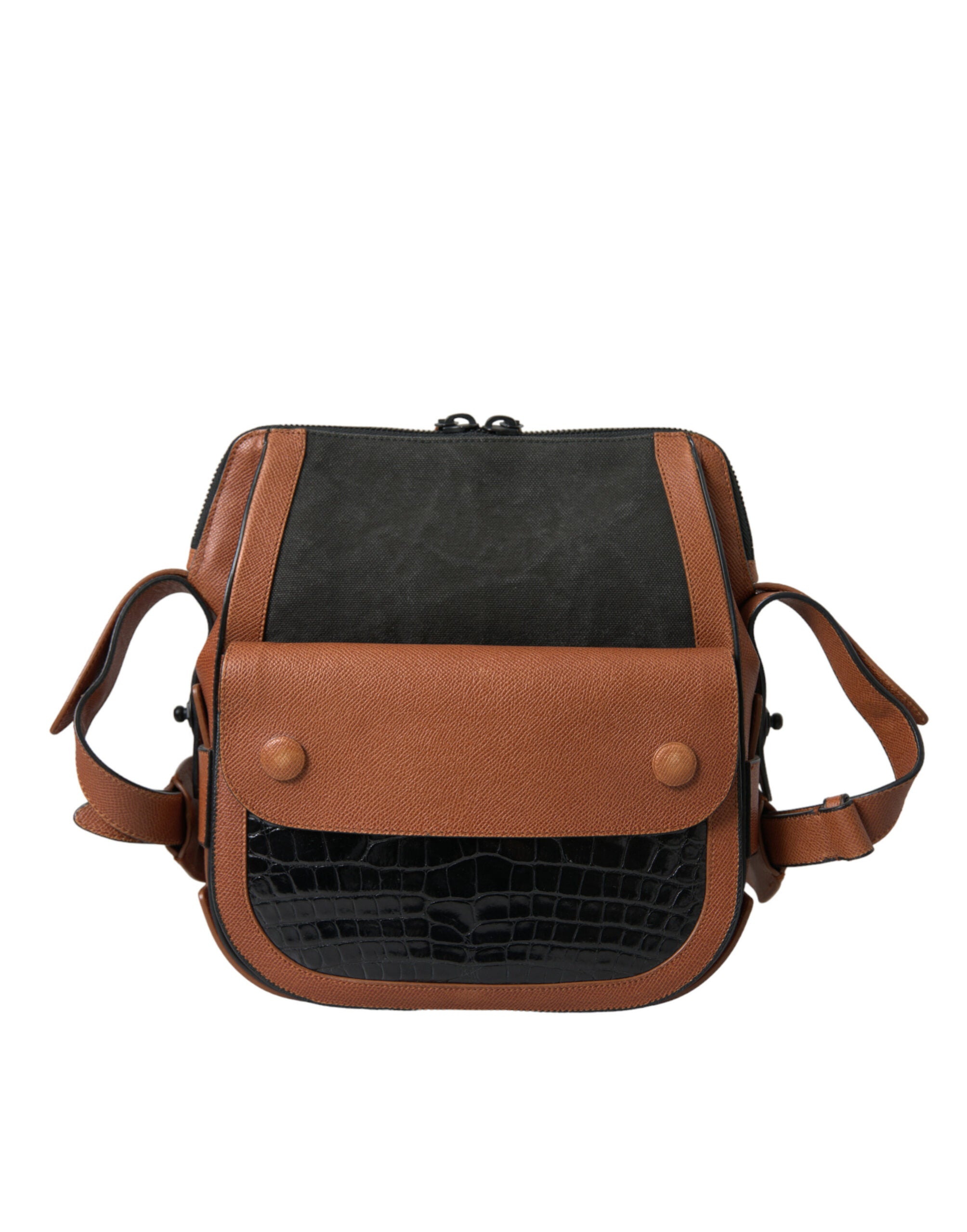 Sac bandoulière Balenciaga Exotic Skin noir et marron