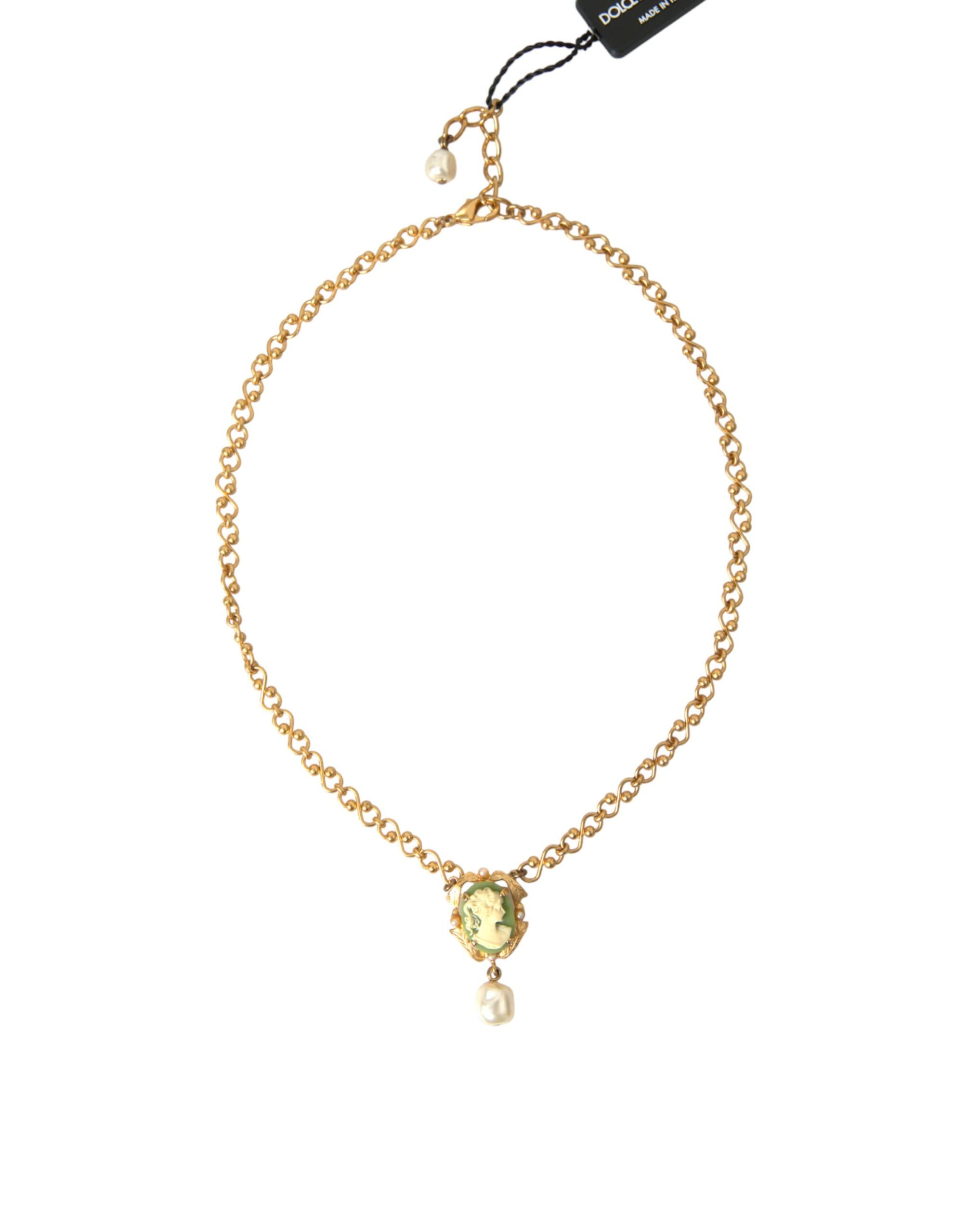 Collier Dolce & Gabbana Médaille verte