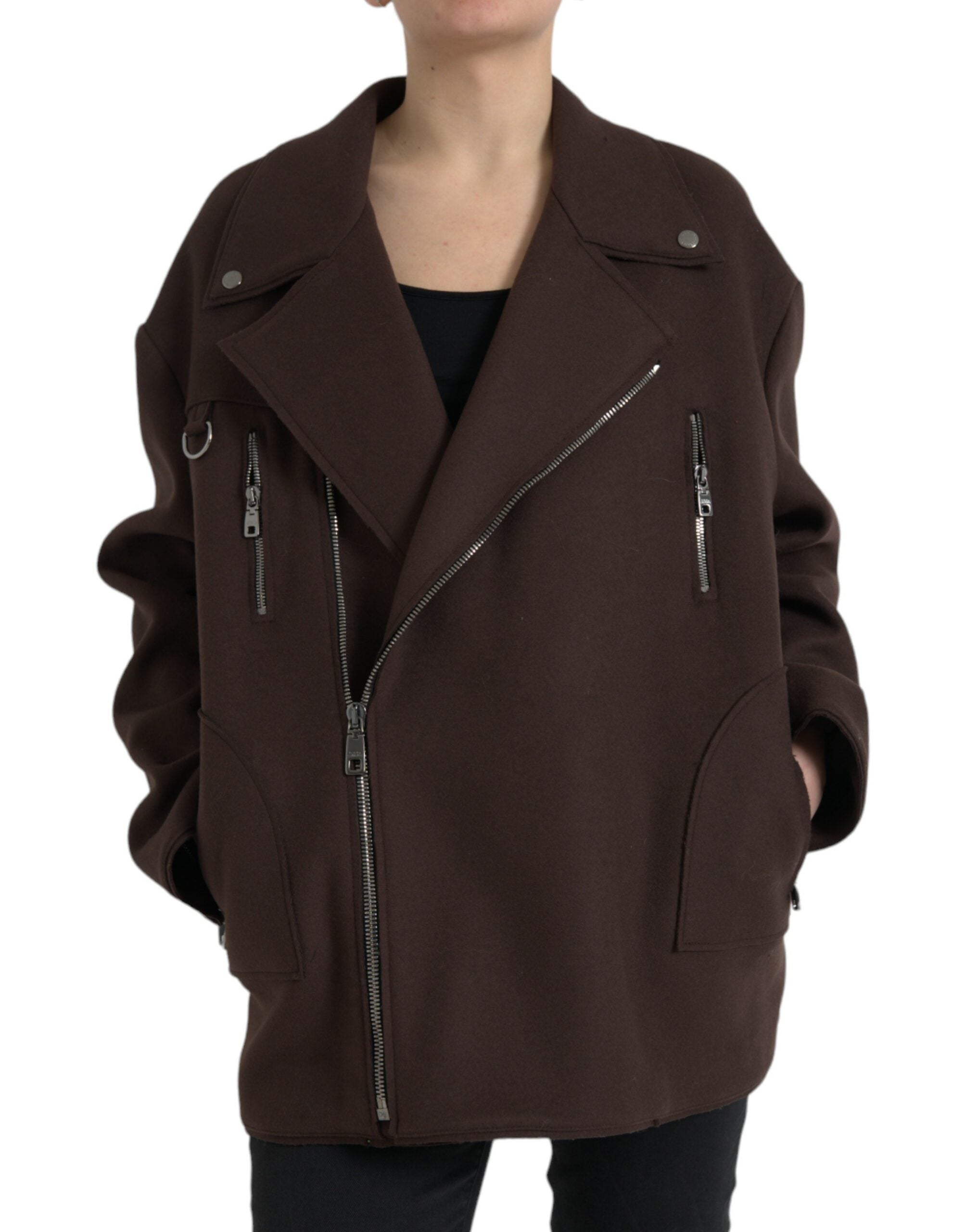 Veste DOLCE & GABBANA Biker marron