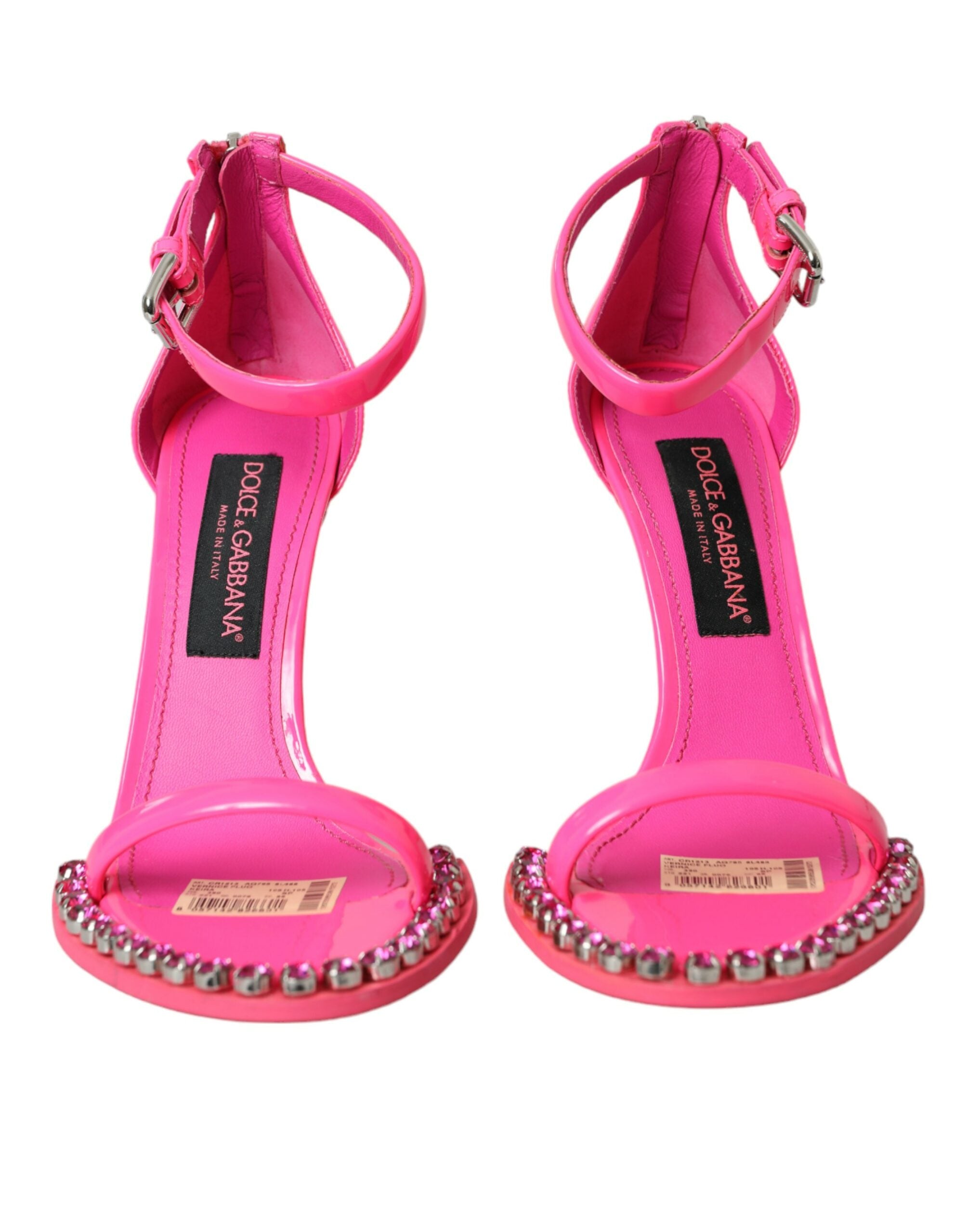 Sandales Dolce & Gabbana en cuir roses