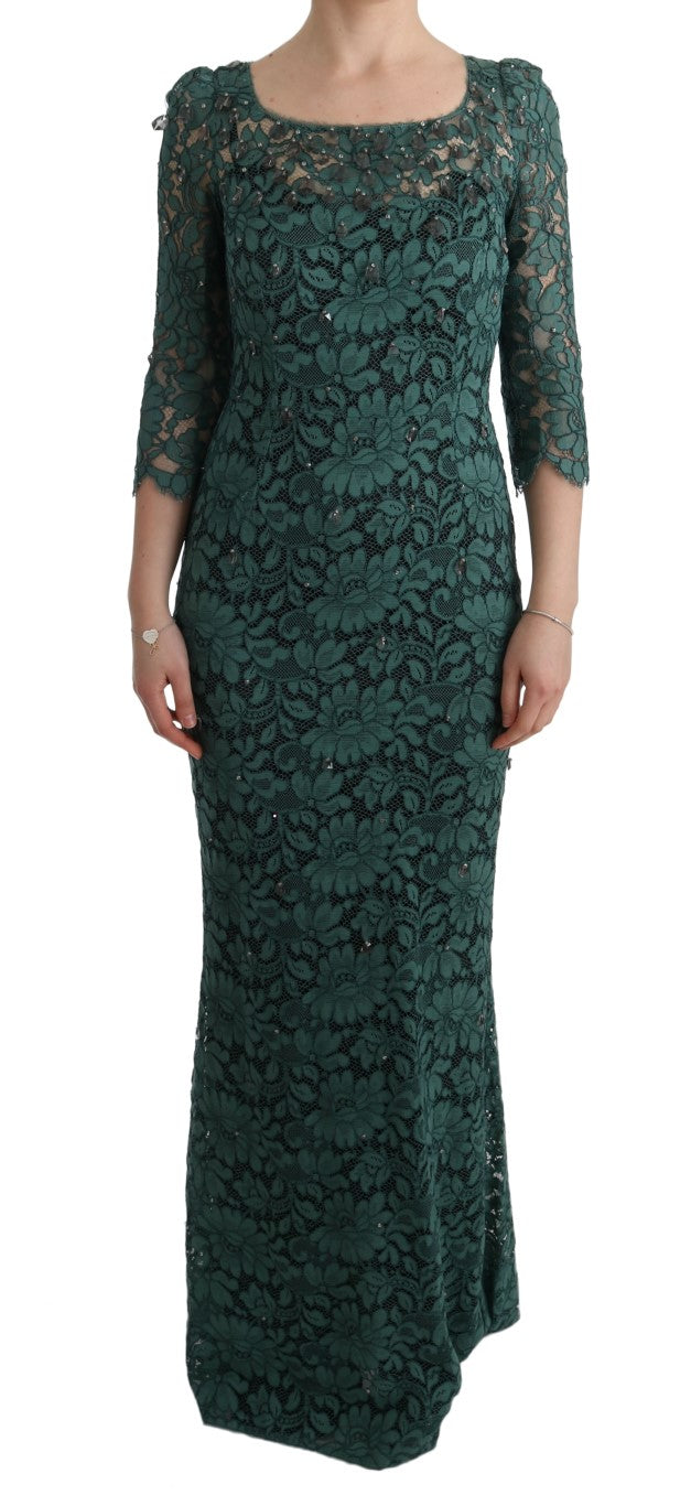 Robe Dolce & Gabbana Ricamo verte
