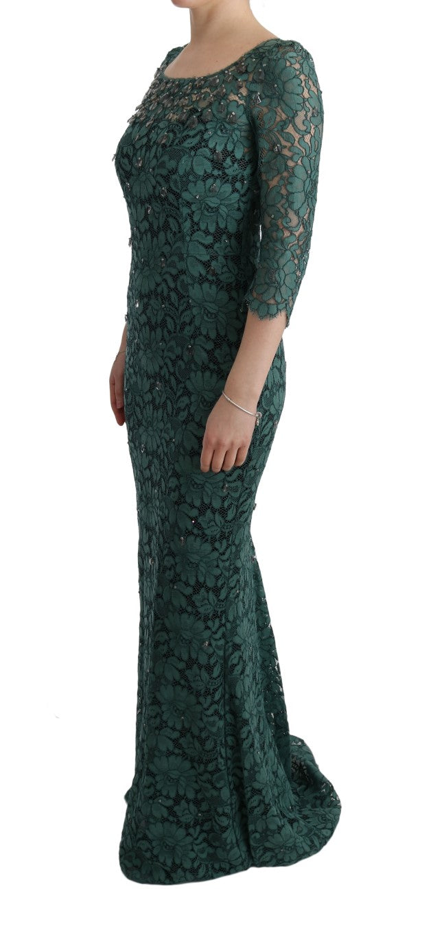 Robe Dolce & Gabbana Ricamo verte