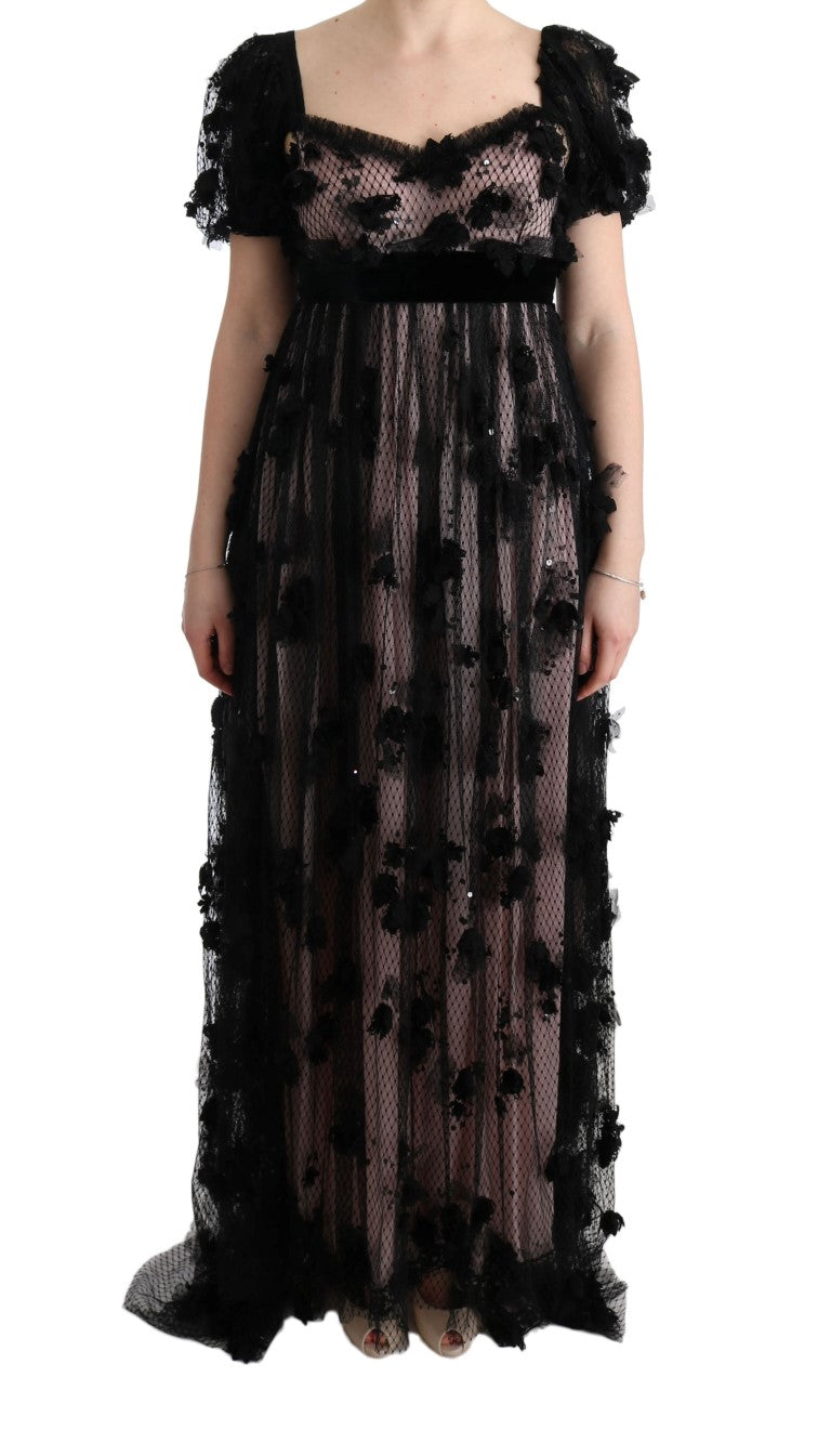 Robe Dolce & Gabbana noire et rose