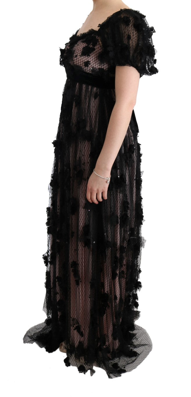 Robe Dolce & Gabbana noire et rose