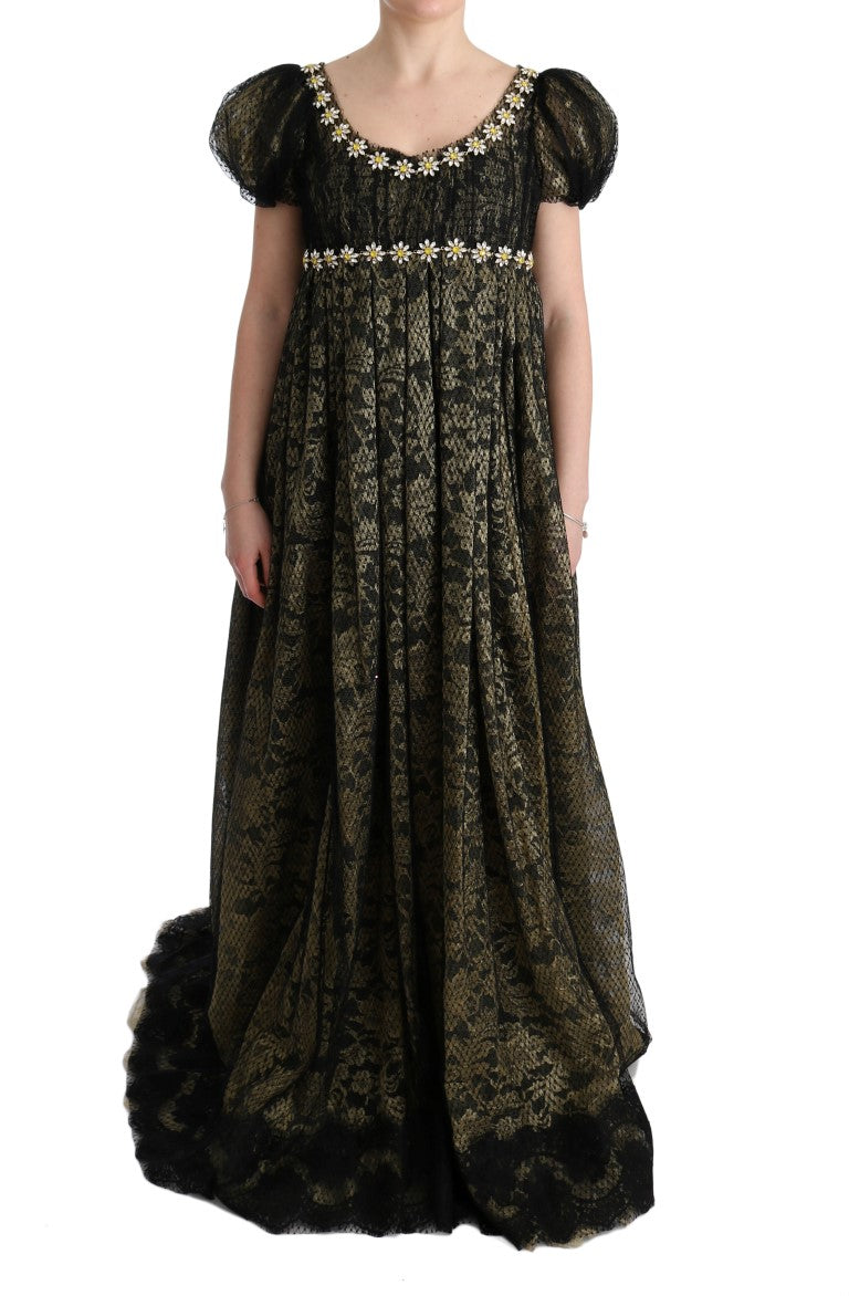 Robe Dolce & Gabbana Shift noire et jaune