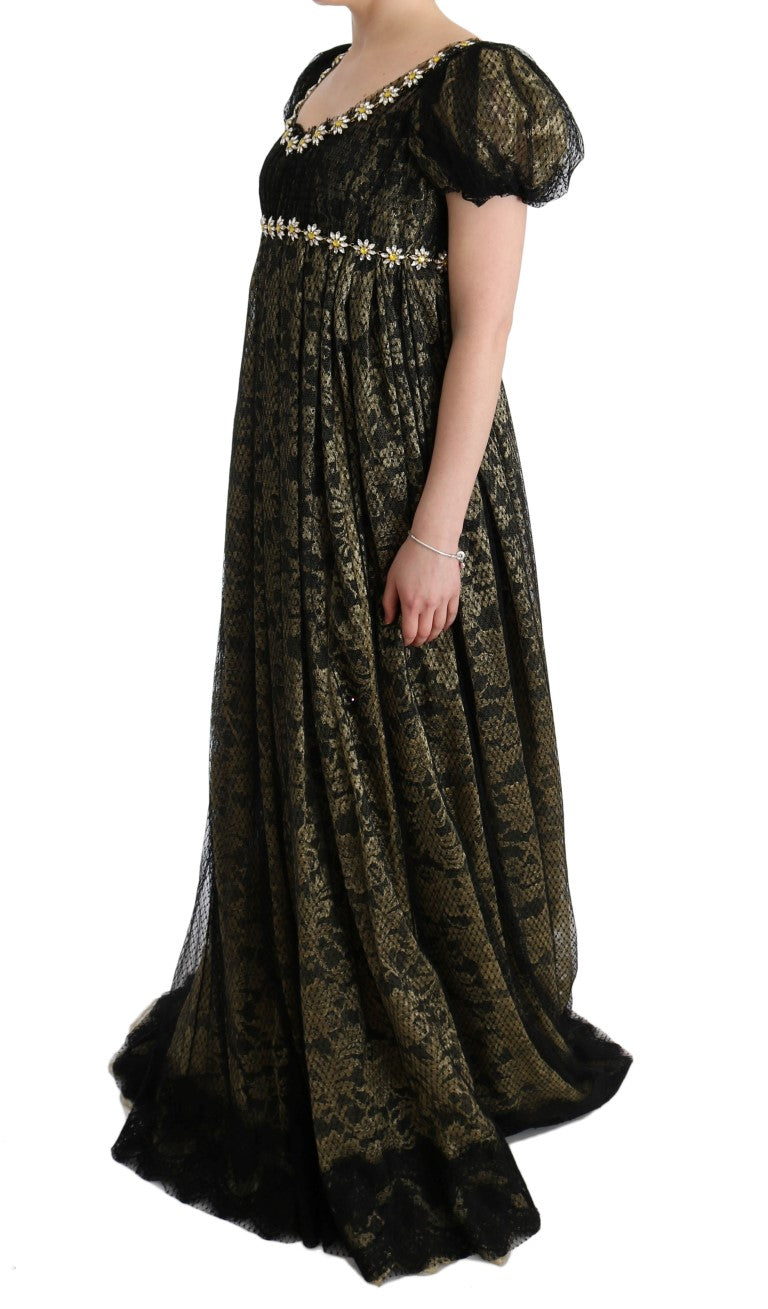 Robe Dolce & Gabbana Shift noire et jaune