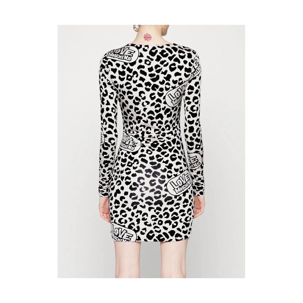 Robe Love Moschino à motifs blancs