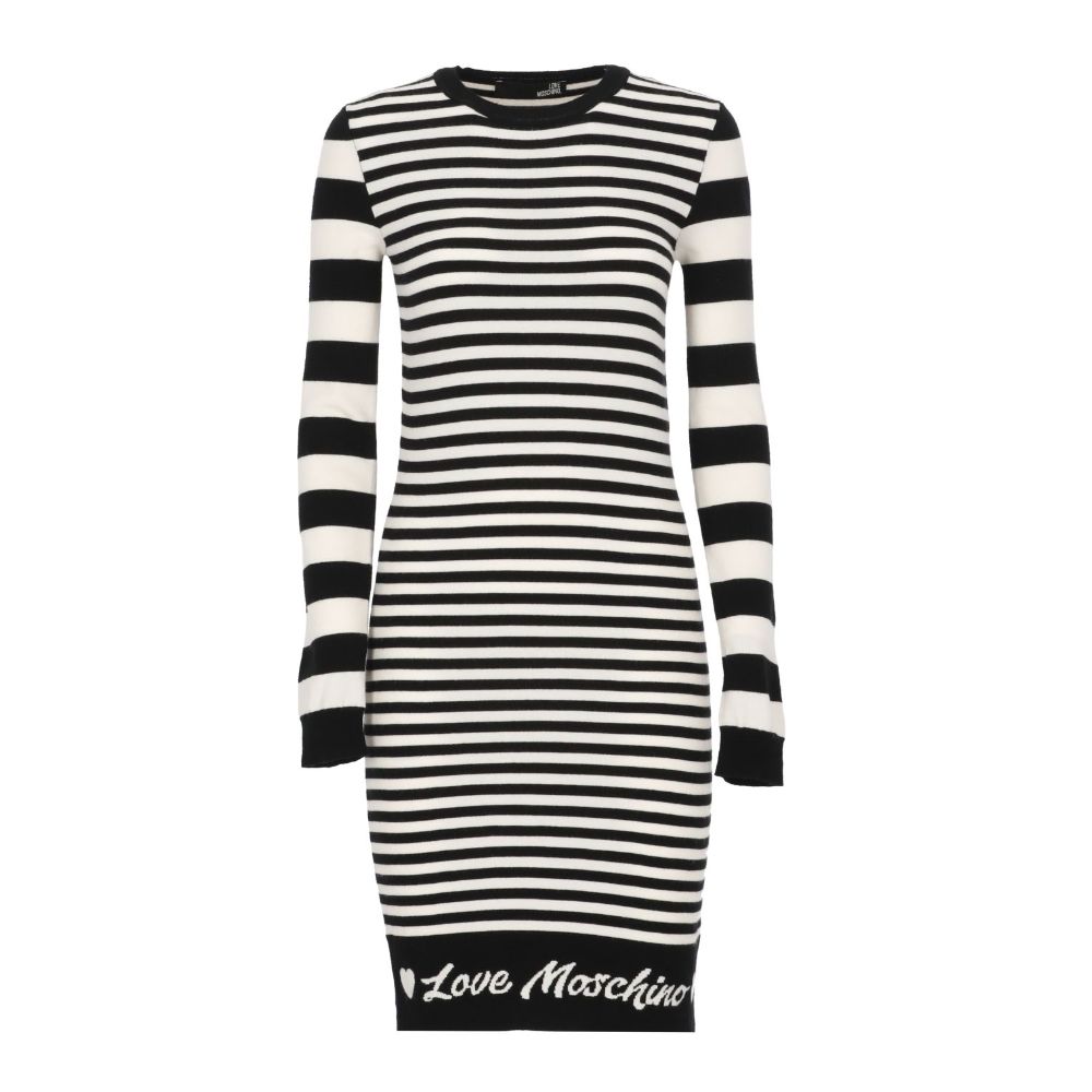 Robe Love Moschino à rayures noires
