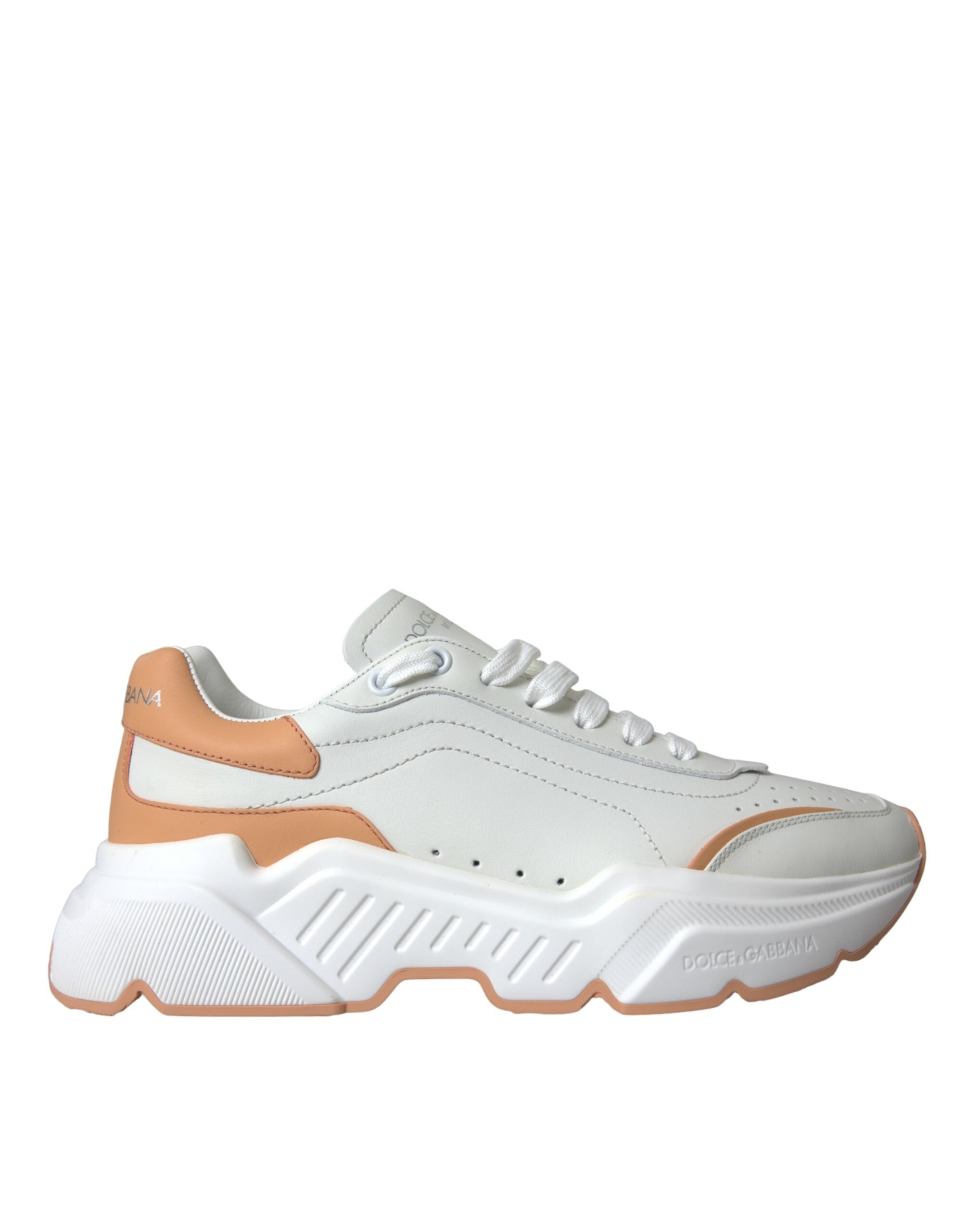 Baskets Dolce & Gabbana DAYMASTER blanches et pêche
