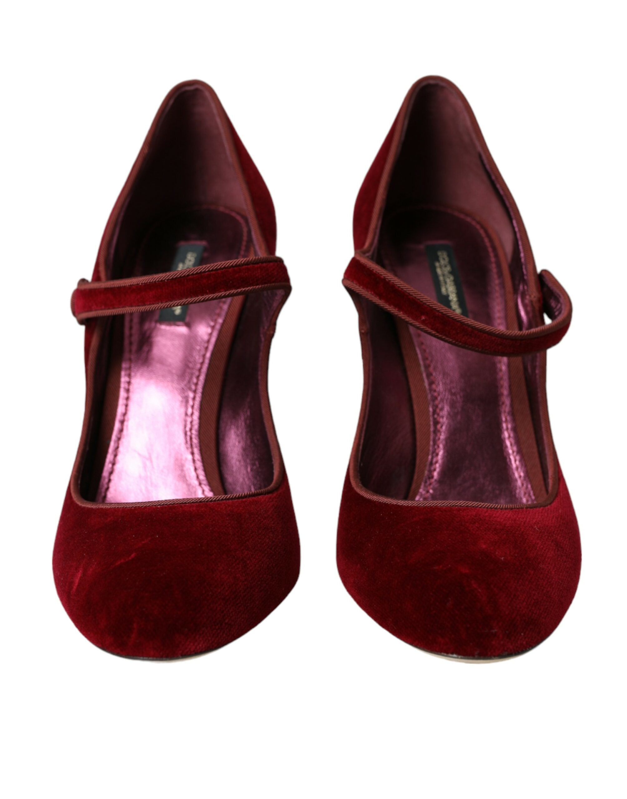 Escarpins Dolce & Gabbana bordeaux et or