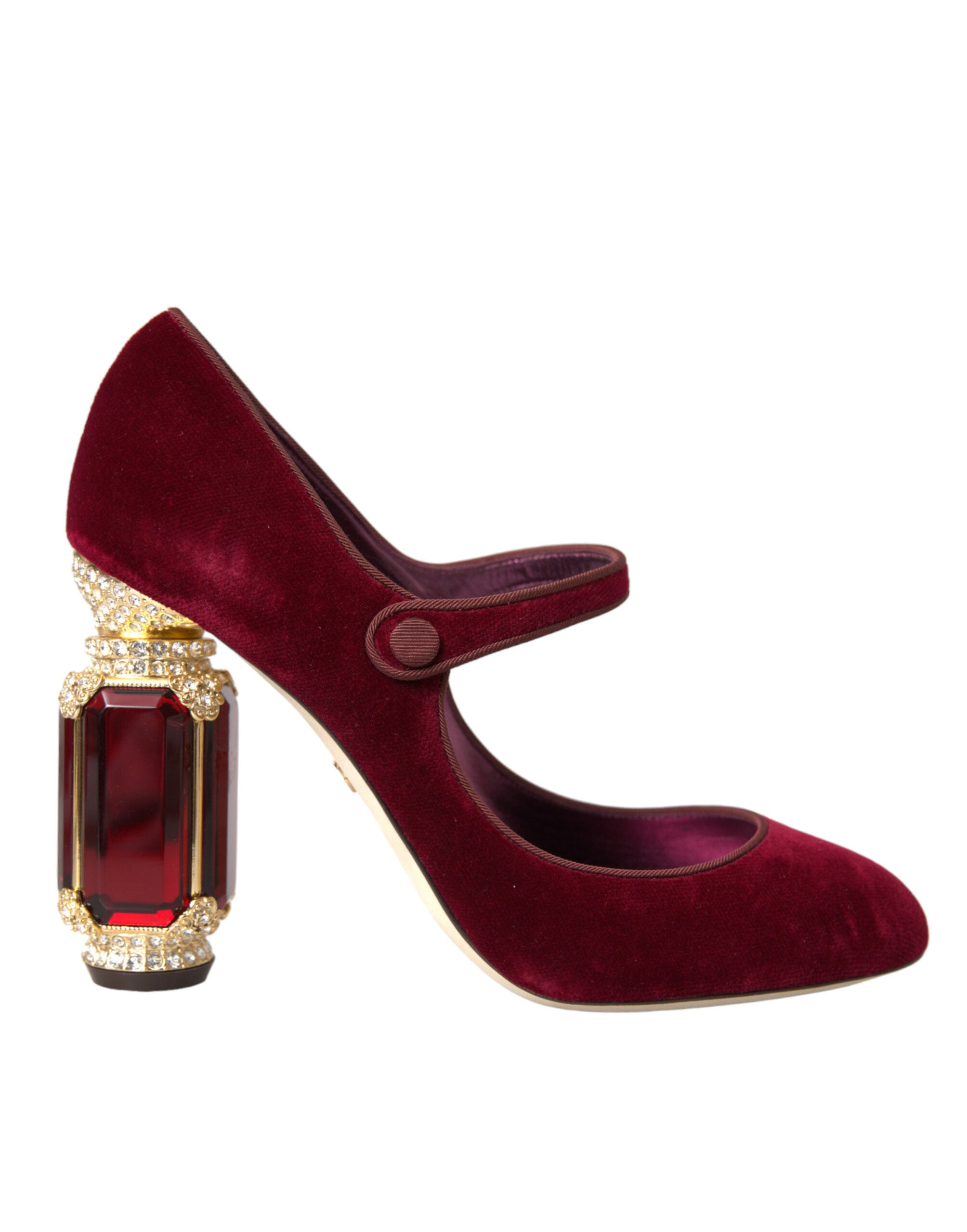 Escarpins Dolce & Gabbana bordeaux et or