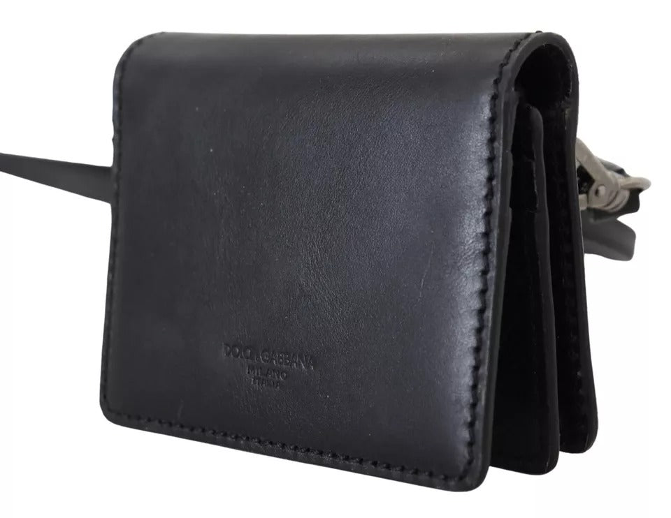 Portefeuille Dolce & Gabbana en cuir noir