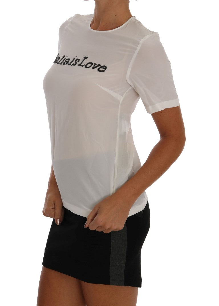 Blouse Dolce & Gabbana ITALIA IS LOVE blanche