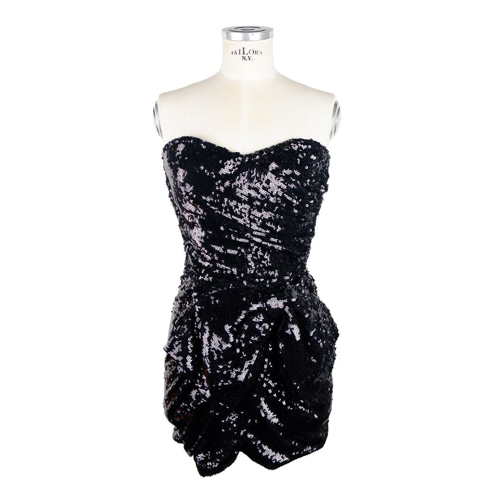 Robe Elisabetta Franchi à sequins noire