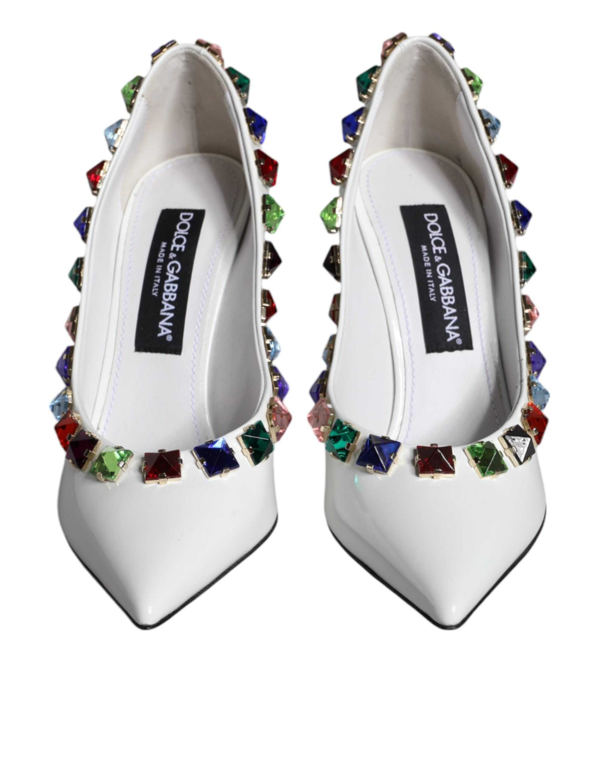 Escarpins Dolce & Gabbana blanches cristaux