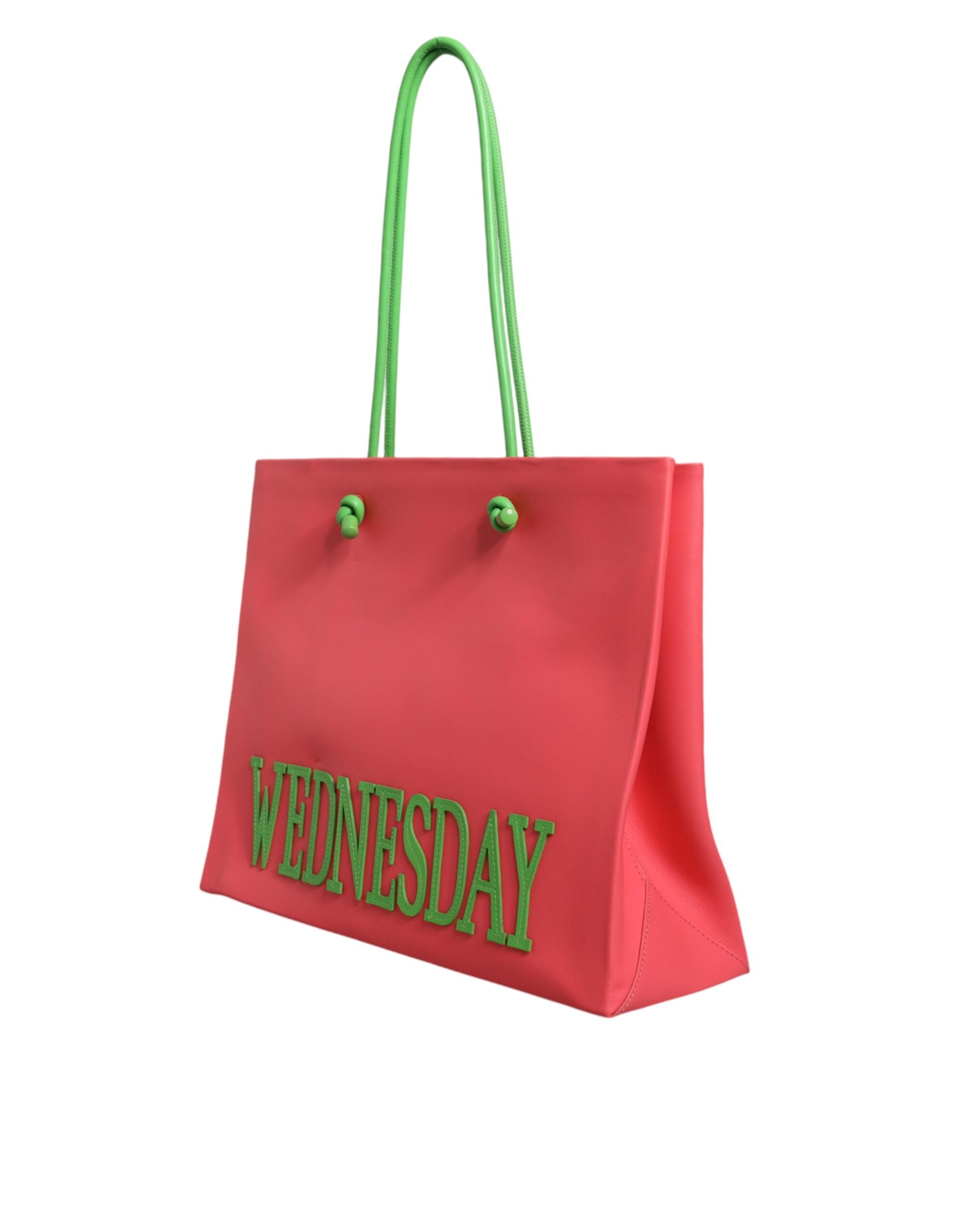 Sac cabas Alberta Ferretti Wednesday rose et vert
