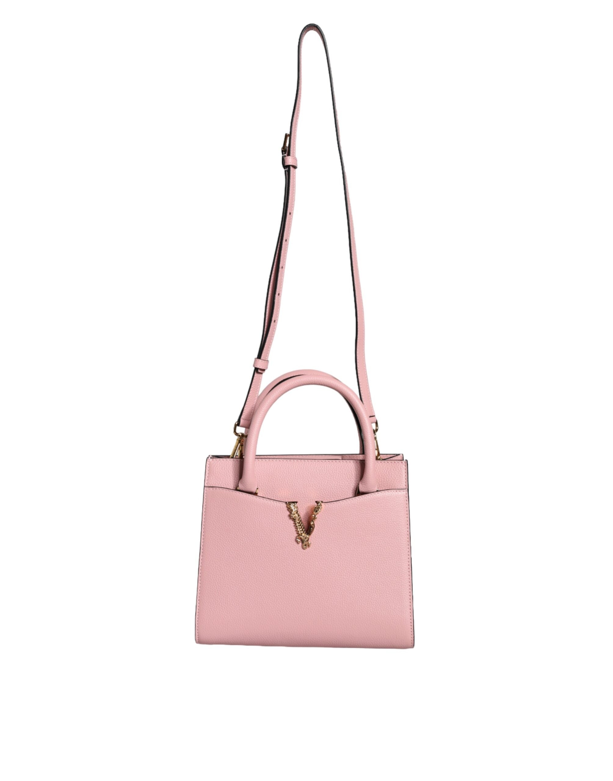 Sac à main Versace grainy cuir rose