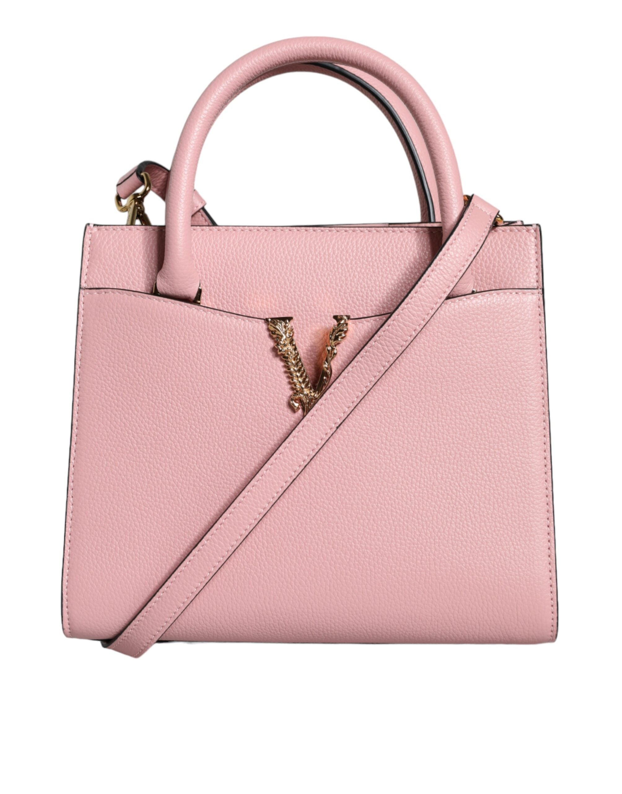 Sac à main Versace grainy cuir rose