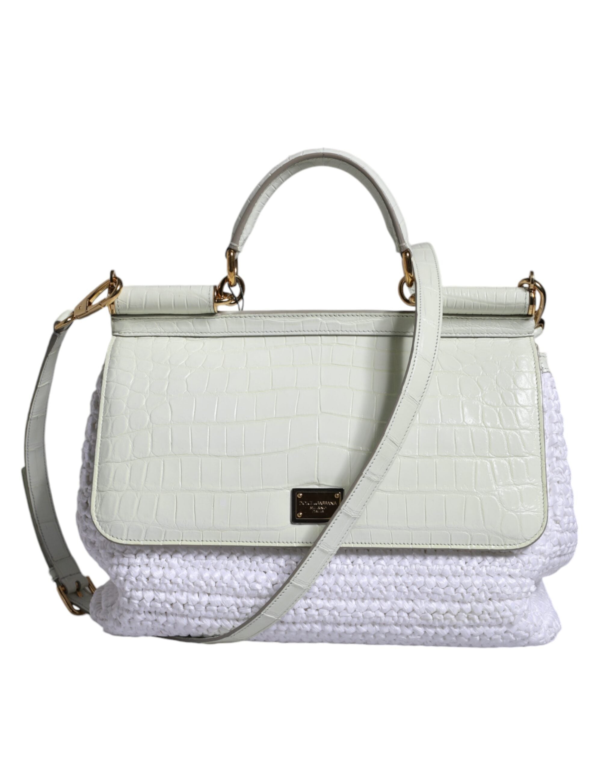 Sac à bandoulière Dolce & Gabbana SICILY blanc