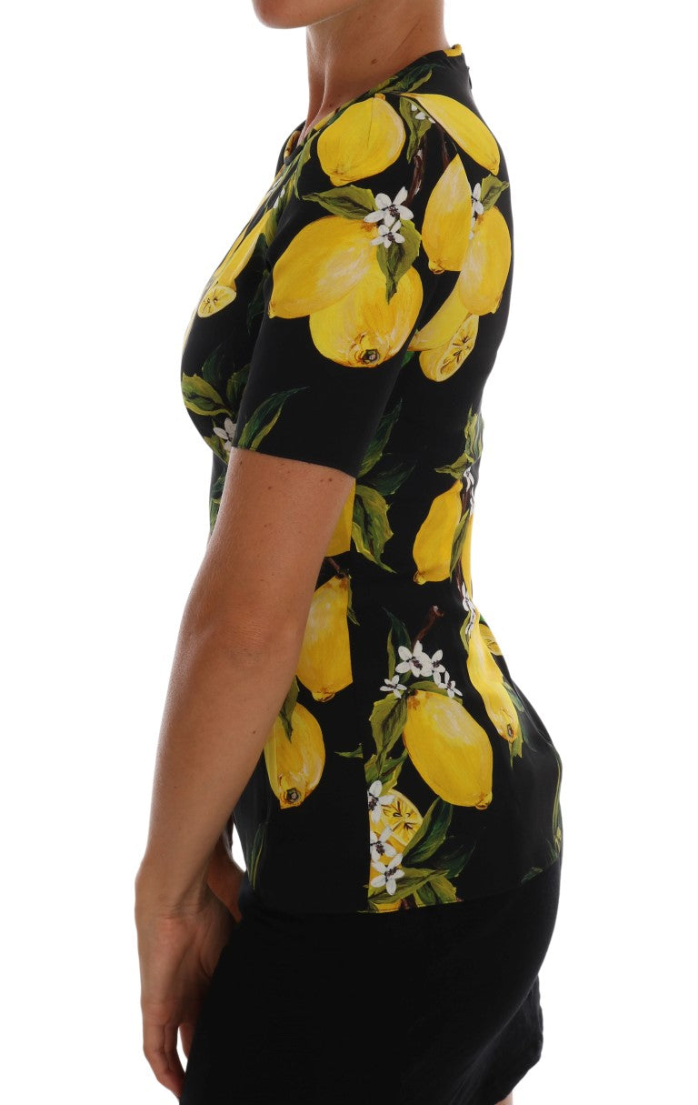 T-shirt Dolce & Gabbana Sicilian noir jaune