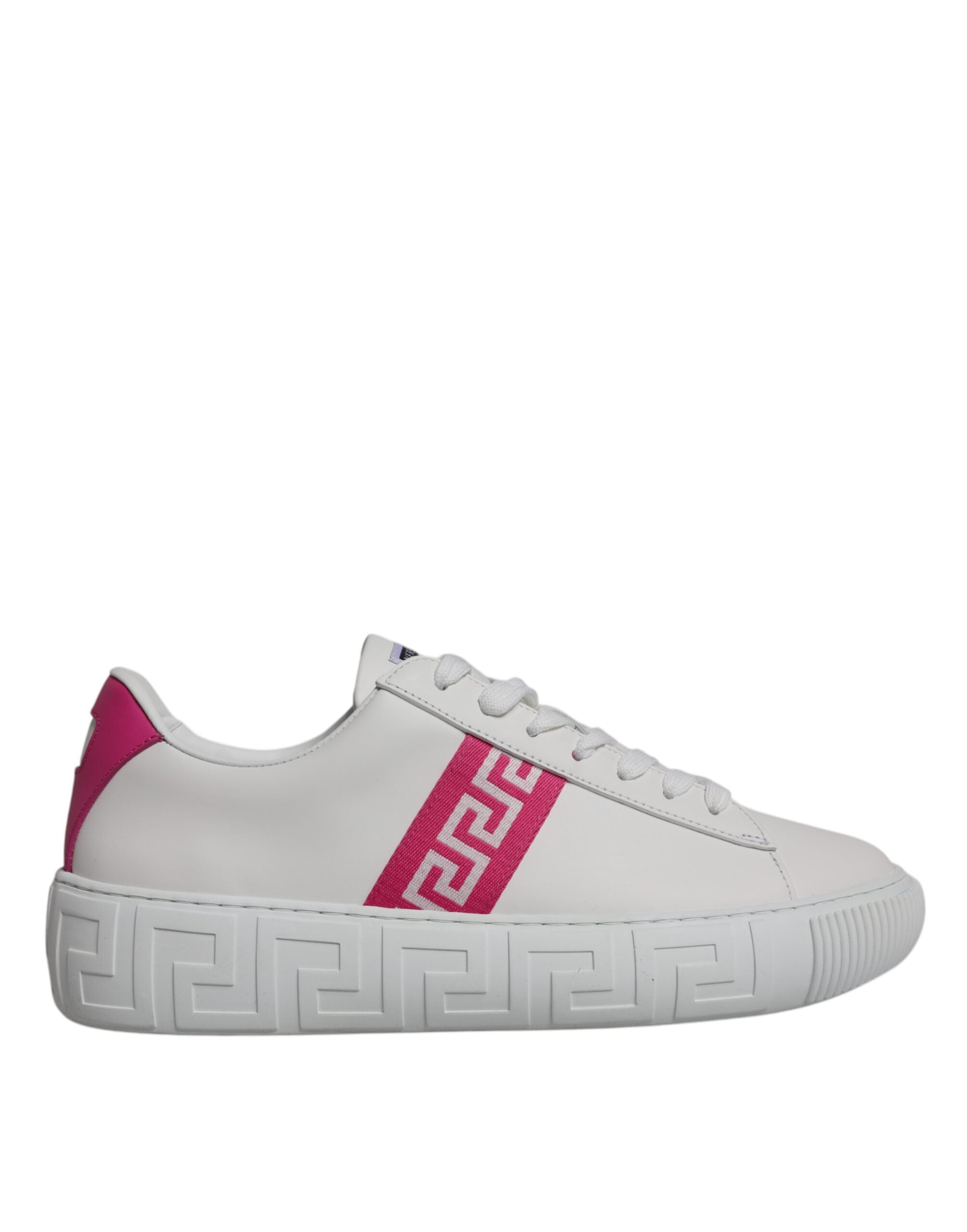 Baskets Versace Low Top blanches et roses
