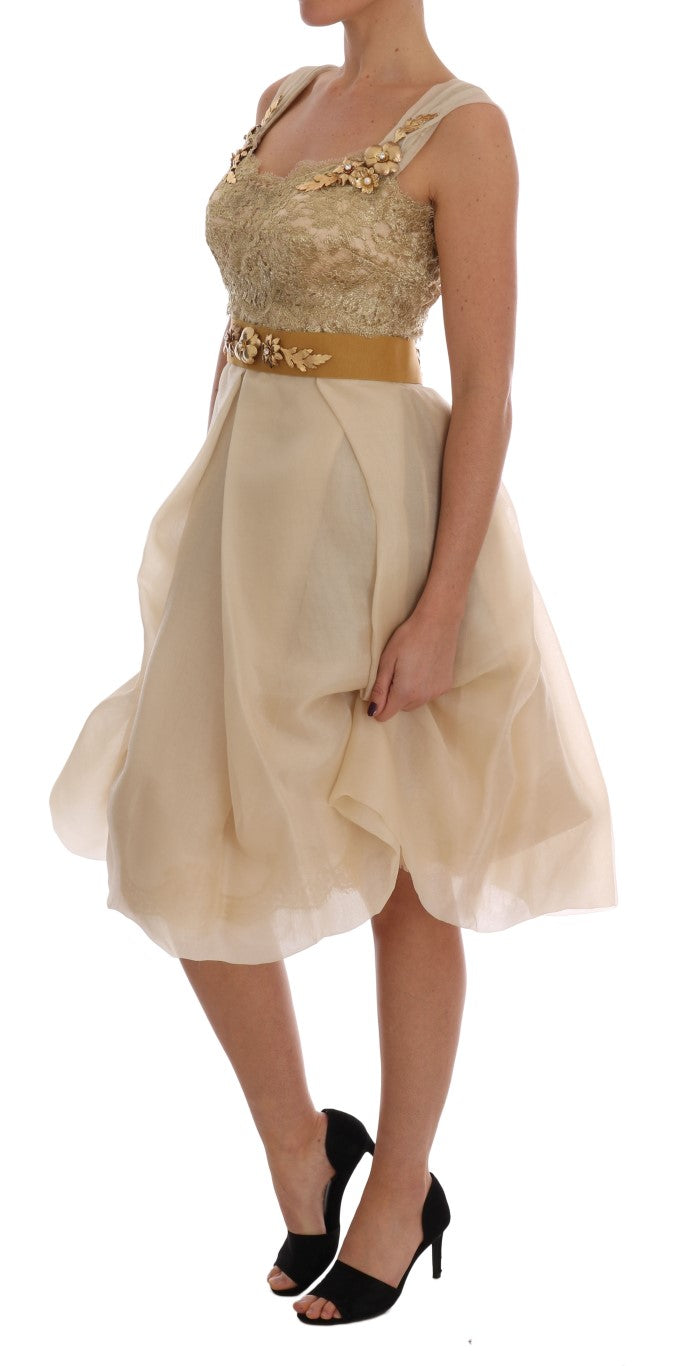 Robe Dolce & Gabbana en soie beige
