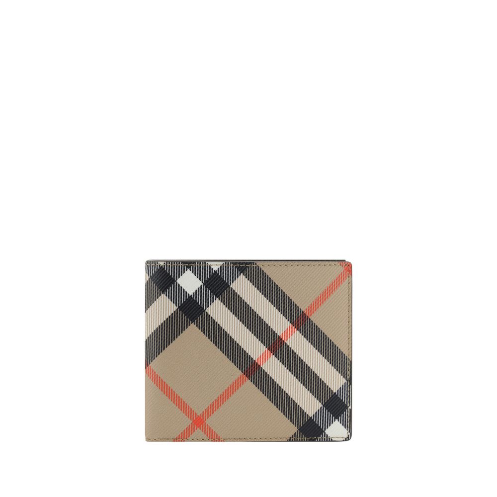 Portefeuille Burberry à carreaux beiges