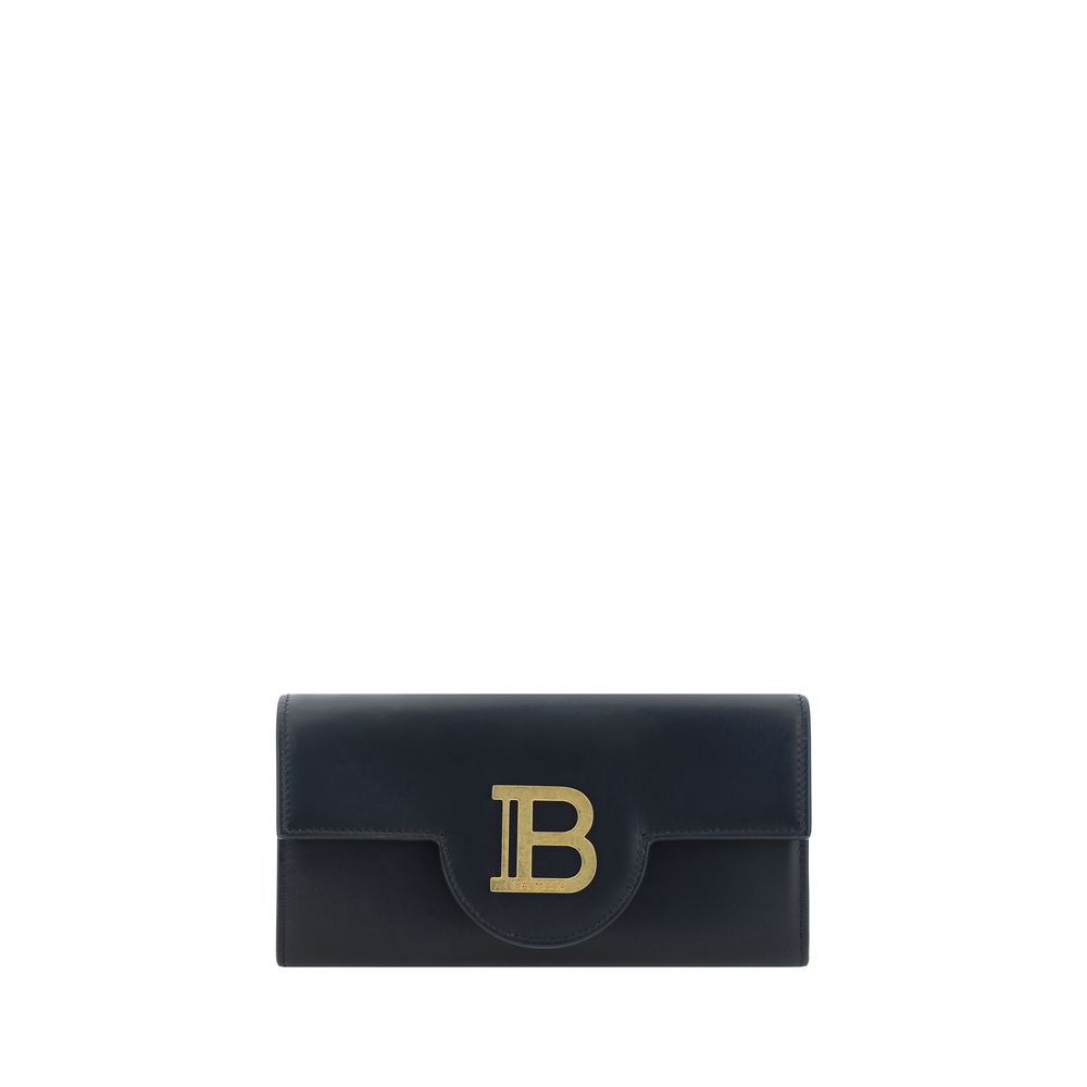 Portefeuille Balmain en cuir noir