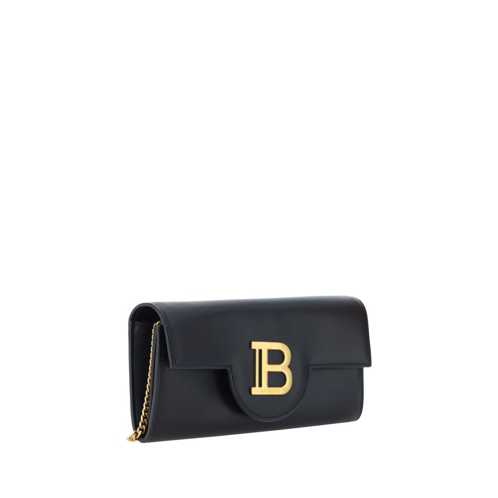 Portefeuille Balmain en cuir noir