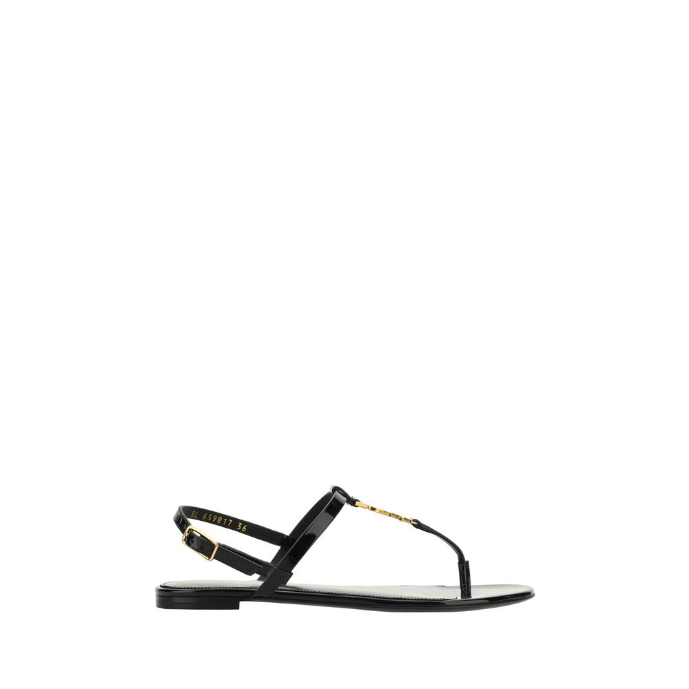 Sandales Saint Laurent Cassandra noires