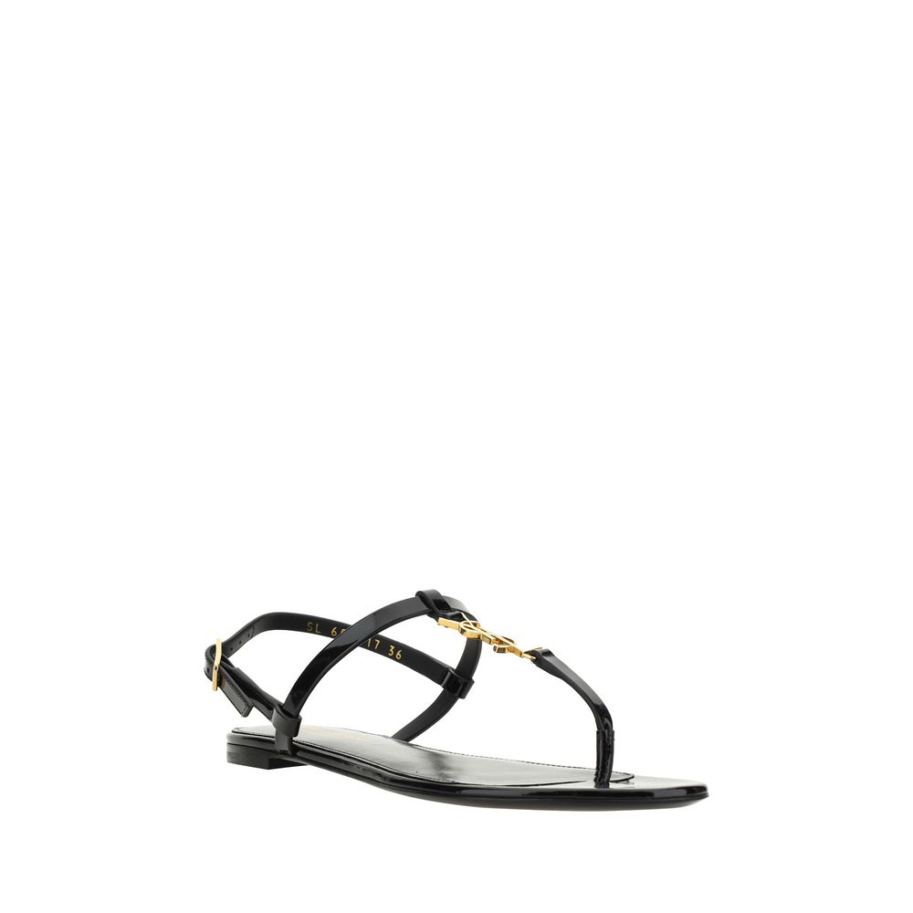 Sandales Saint Laurent Cassandra noires