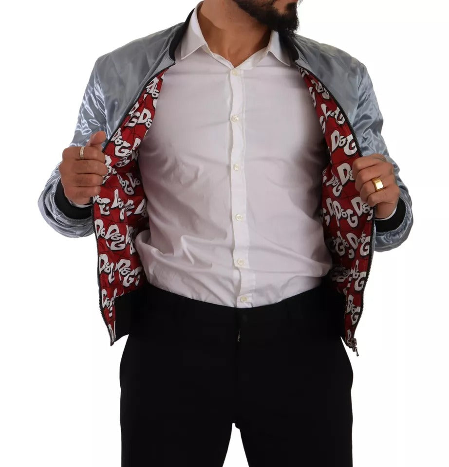 Veste bomber Dolce & Gabbana bleue claire