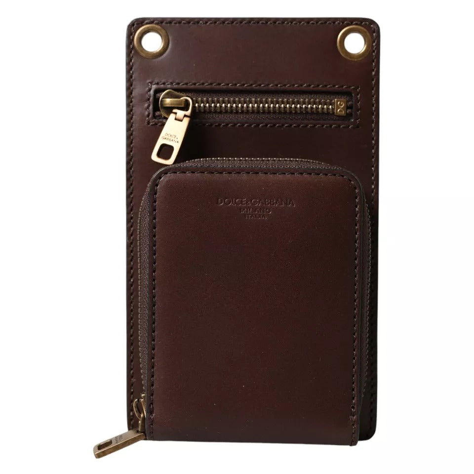 Portefeuille Dolce & Gabbana Strap marron