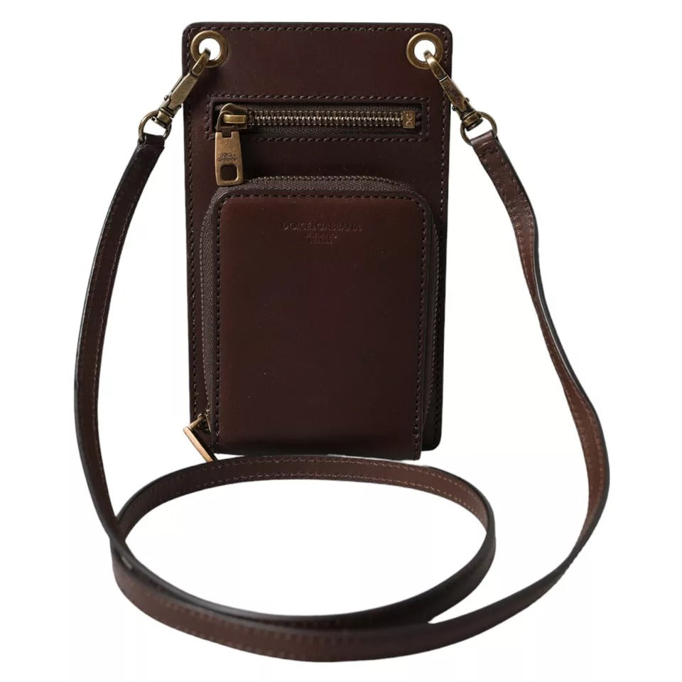 Portefeuille Dolce & Gabbana Strap marron