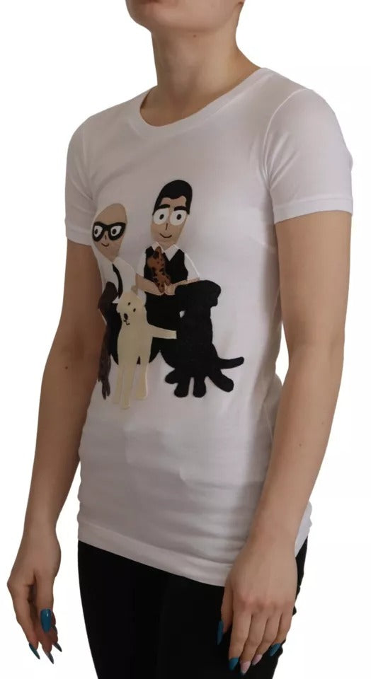 T-shirt Dolce & Gabbana #DGFamily blanc
