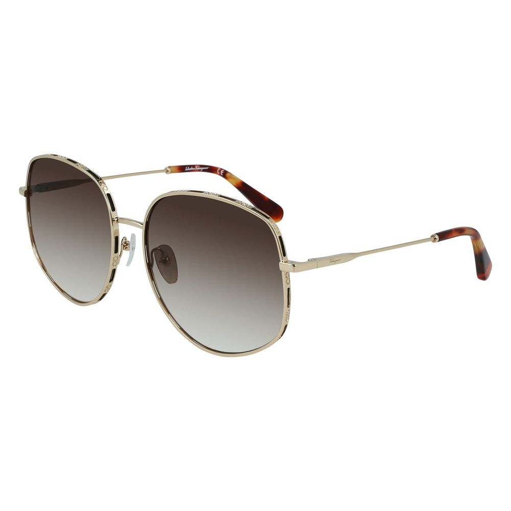 Lunettes Salvatore Ferragamo SF277S dorées et roses