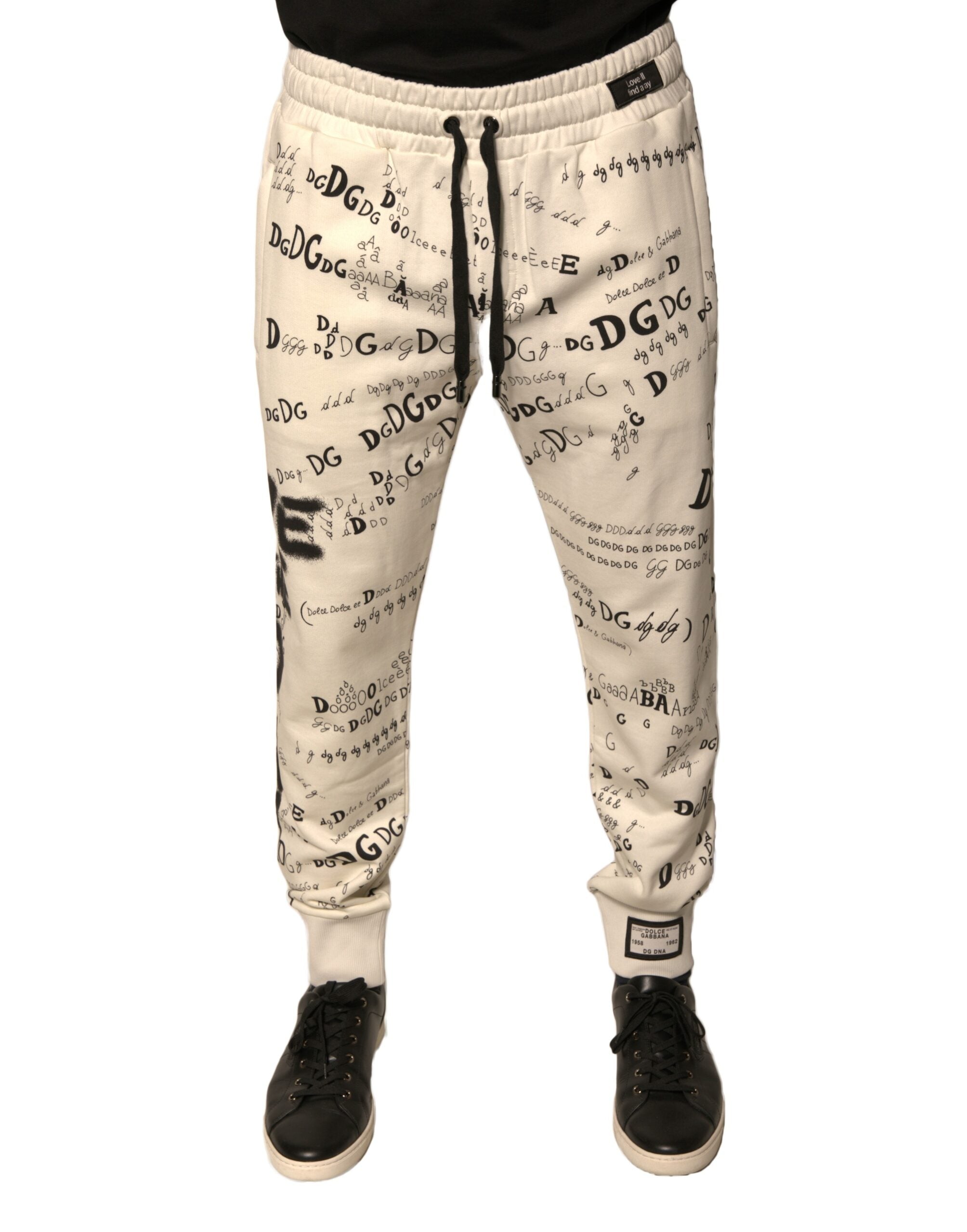 Jogger Dolce & Gabbana imprimé blanc