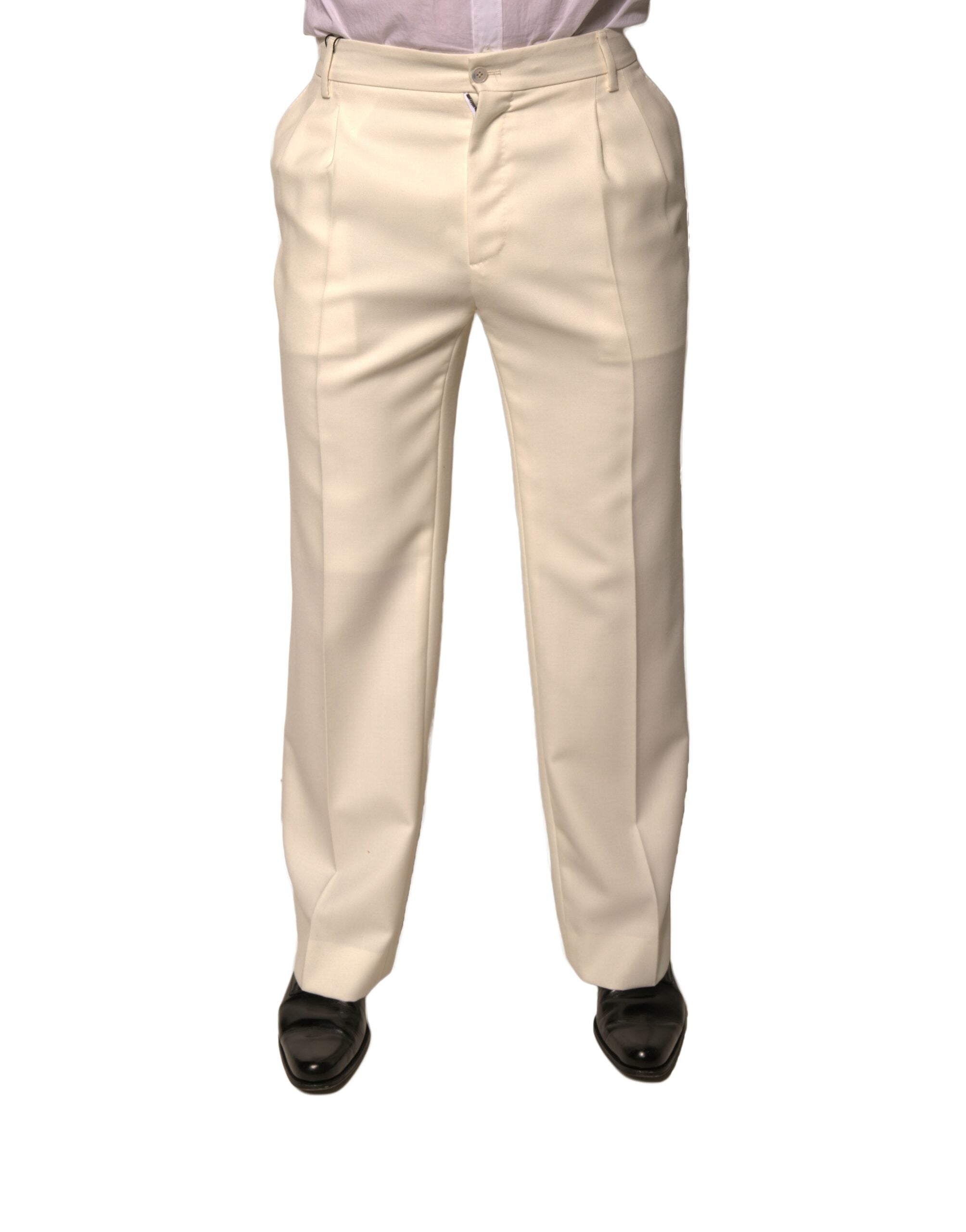 Pantalons Dolce & Gabbana droit off white