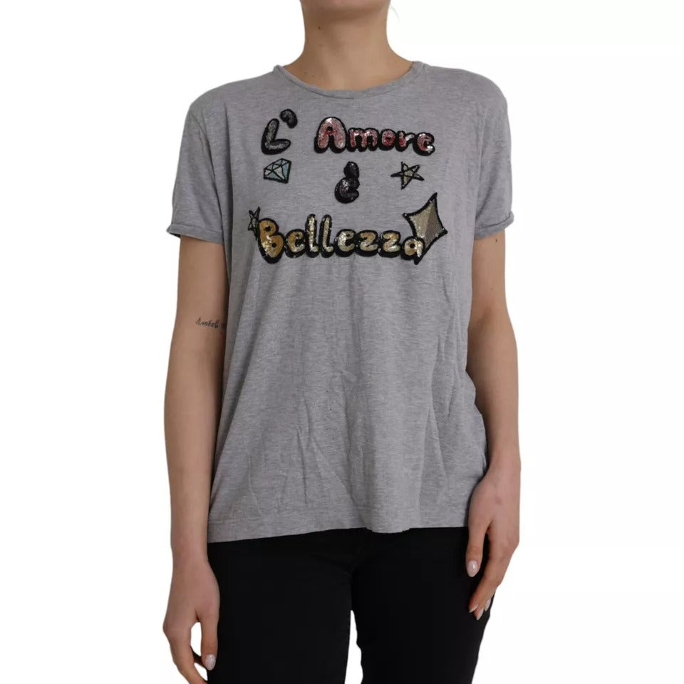 T-shirt Dolce & Gabbana L'Amore E' Bellezza gris