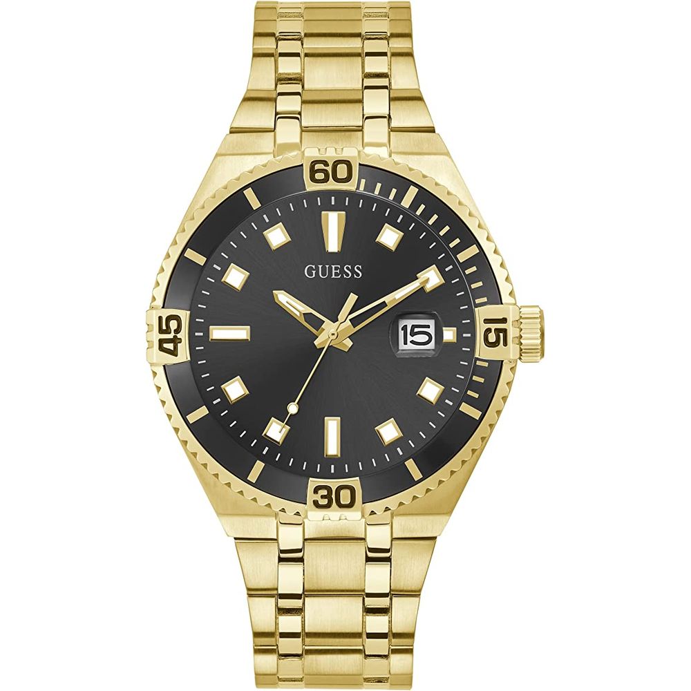 Montre Gold en acier inoxydable noire