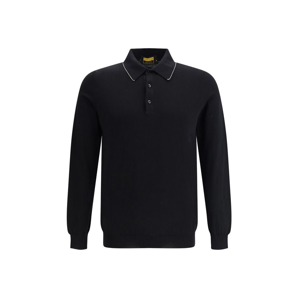 Polo Svevo long manches bleu