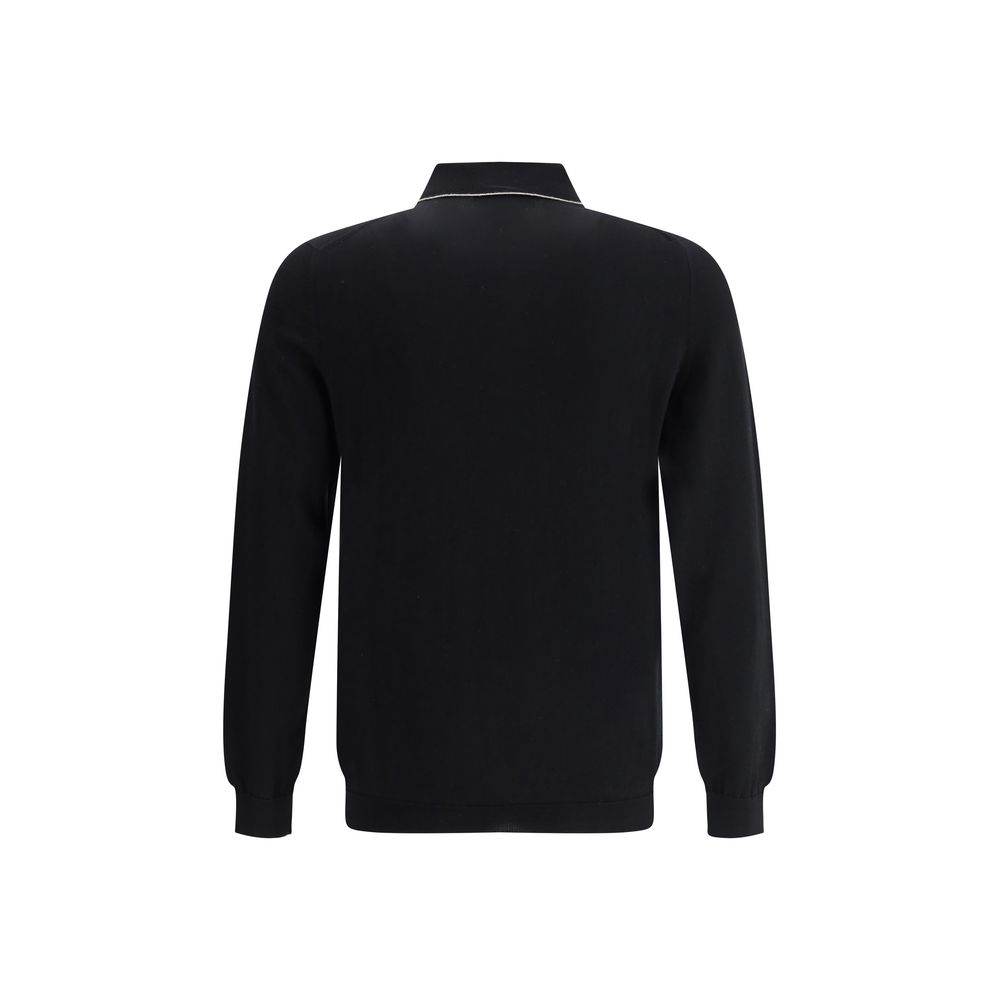 Polo Svevo long manches bleu