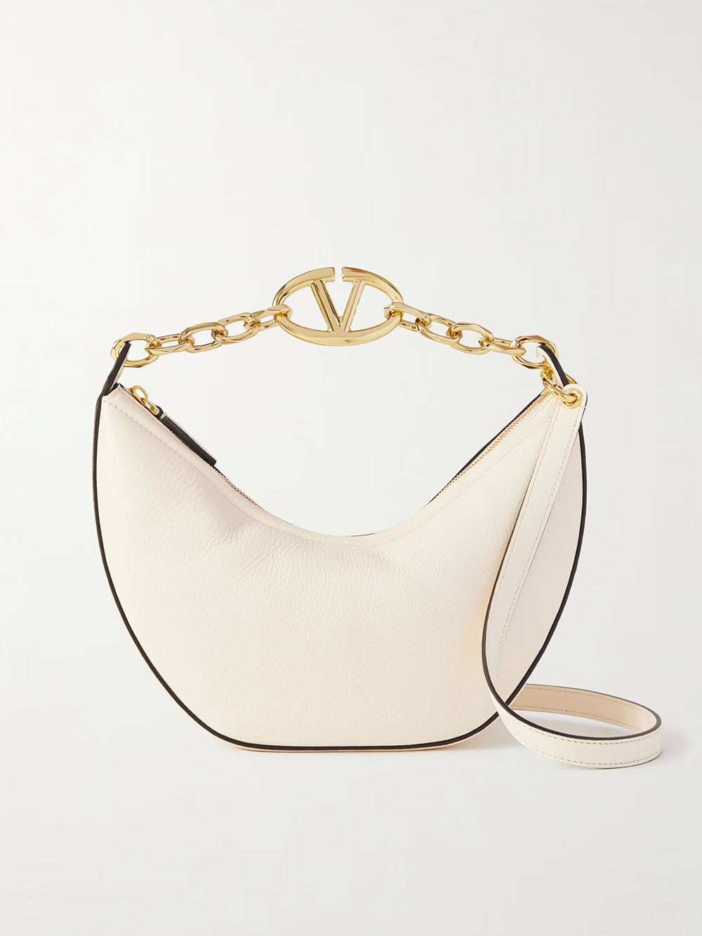 Sac Valentino Garavani Small Hobo ivoire