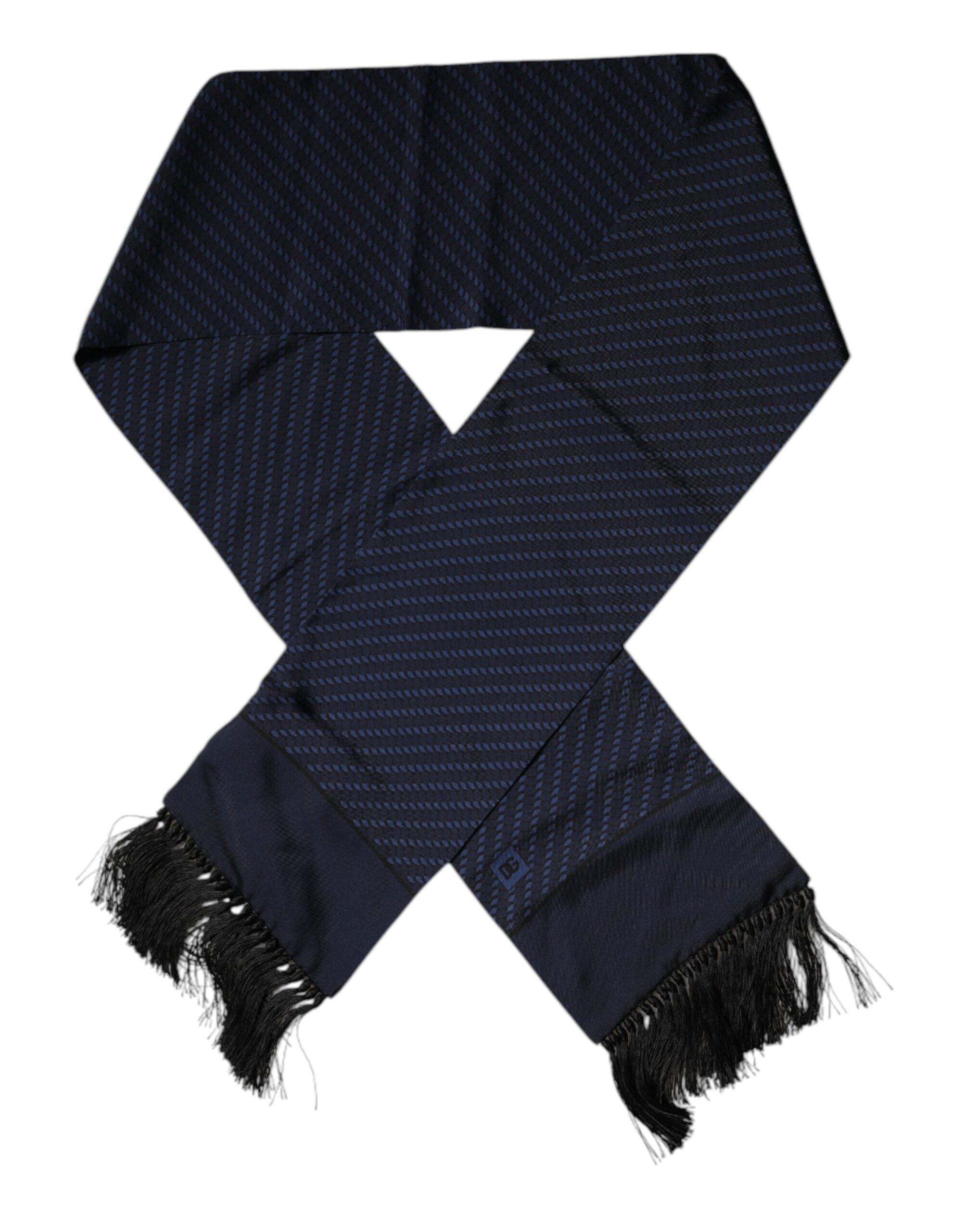 Écharpe Dolce & Gabbana franges bleu foncé