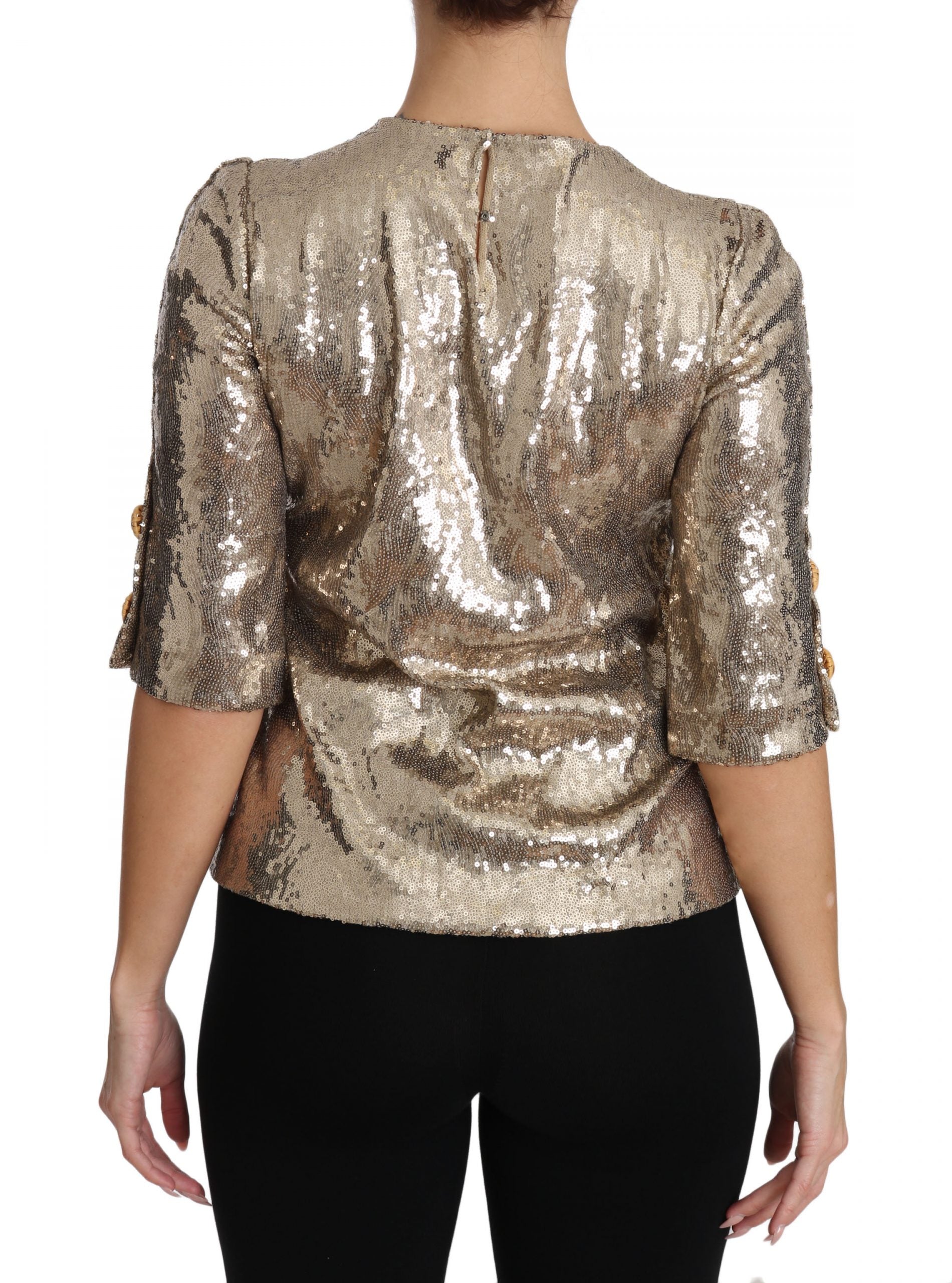Blouse Dolce & Gabbana Parrot dorée
