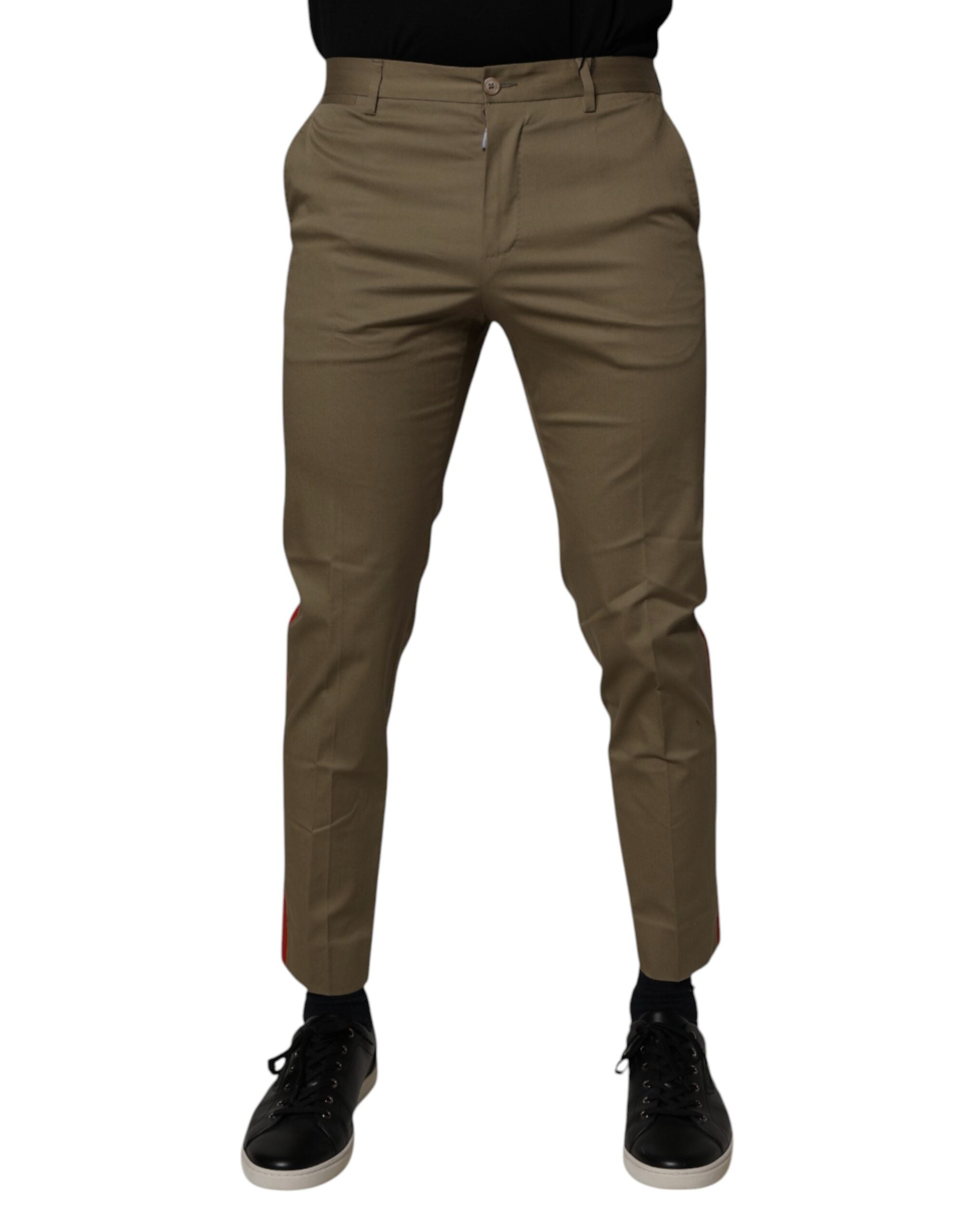 Pantalons Dolce & Gabbana tapered kaki foncé