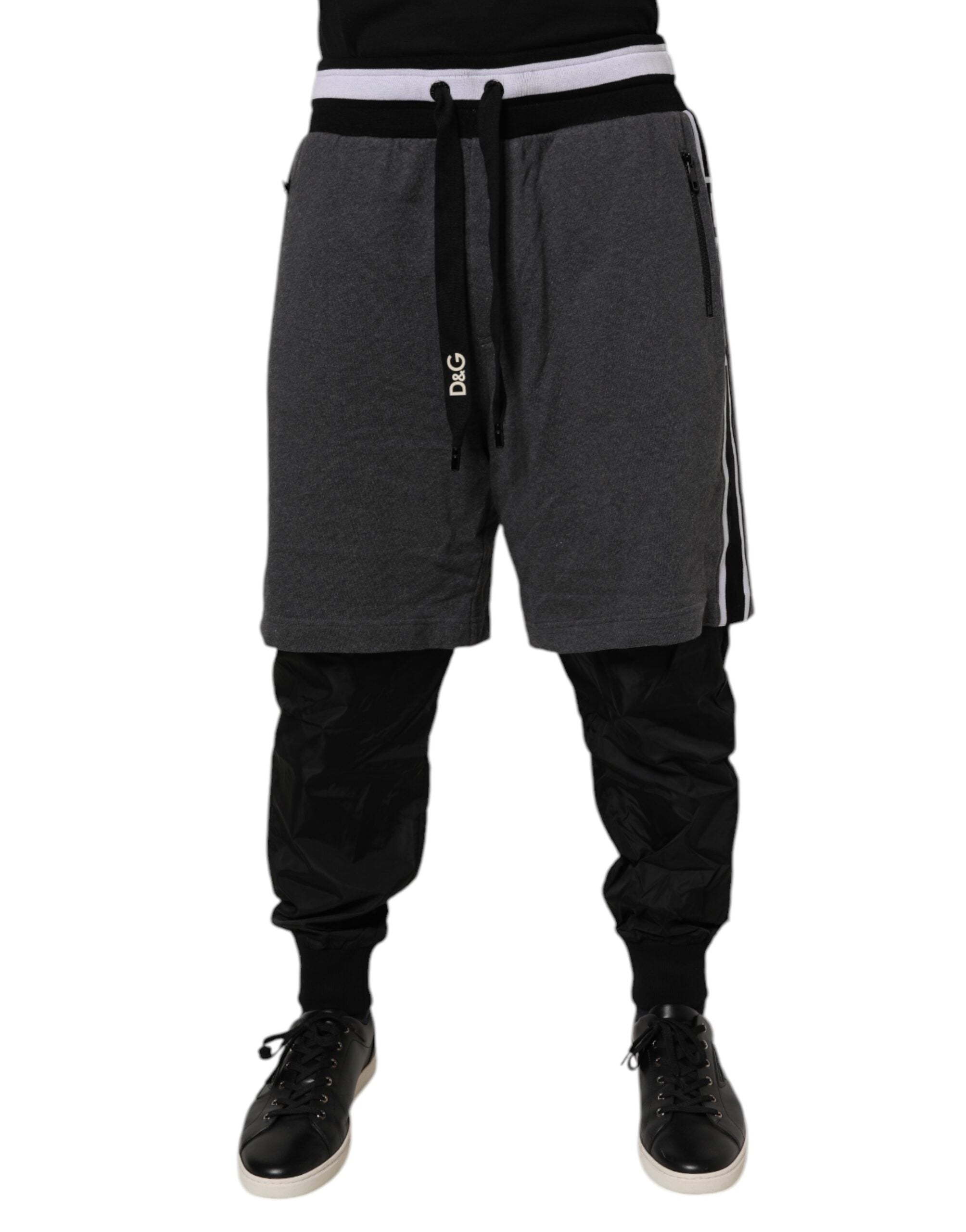 Pantalons DOLCE & GABBANA Jogger noirs et gris